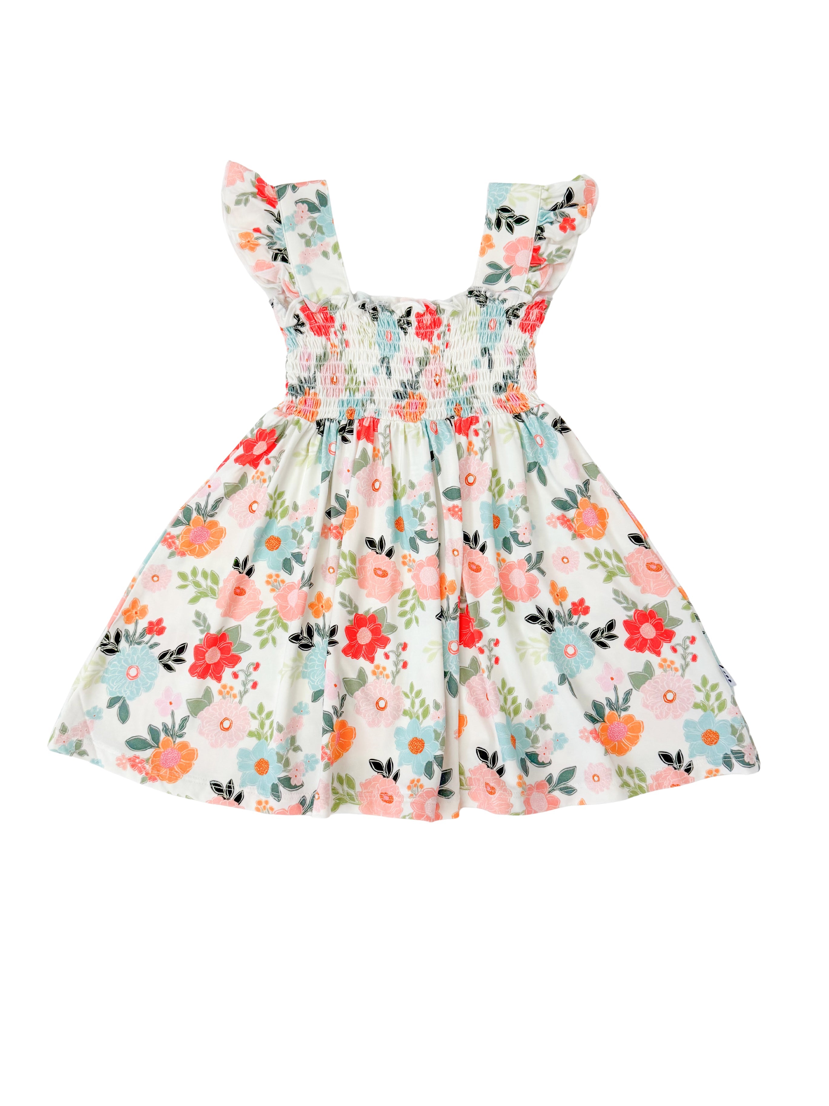 Cottage Blooms Smocked Twirl Dress