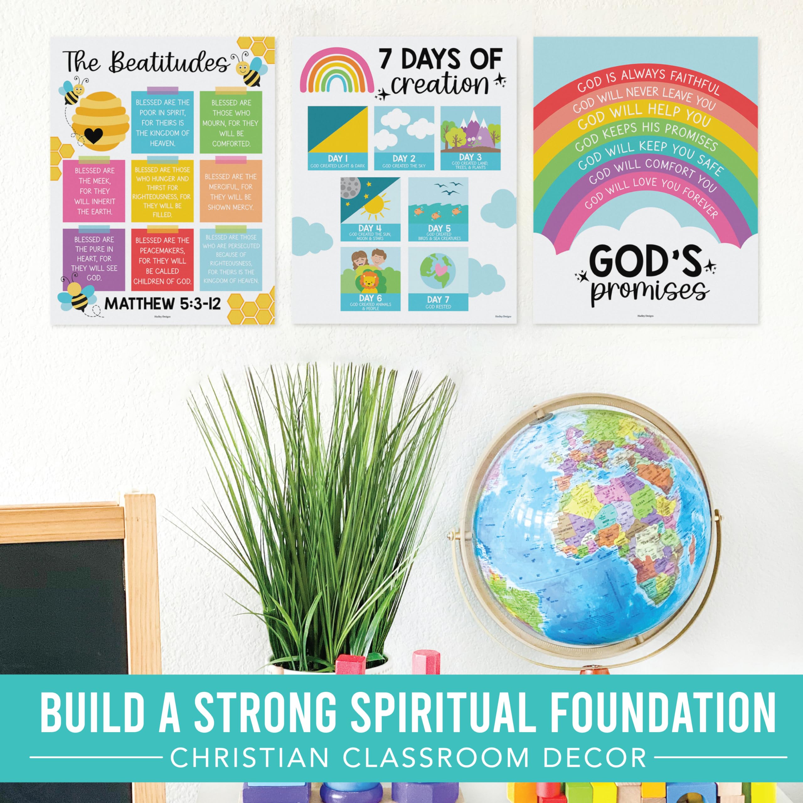 Bible Learning Kit, Colorful 9 Poster Pack