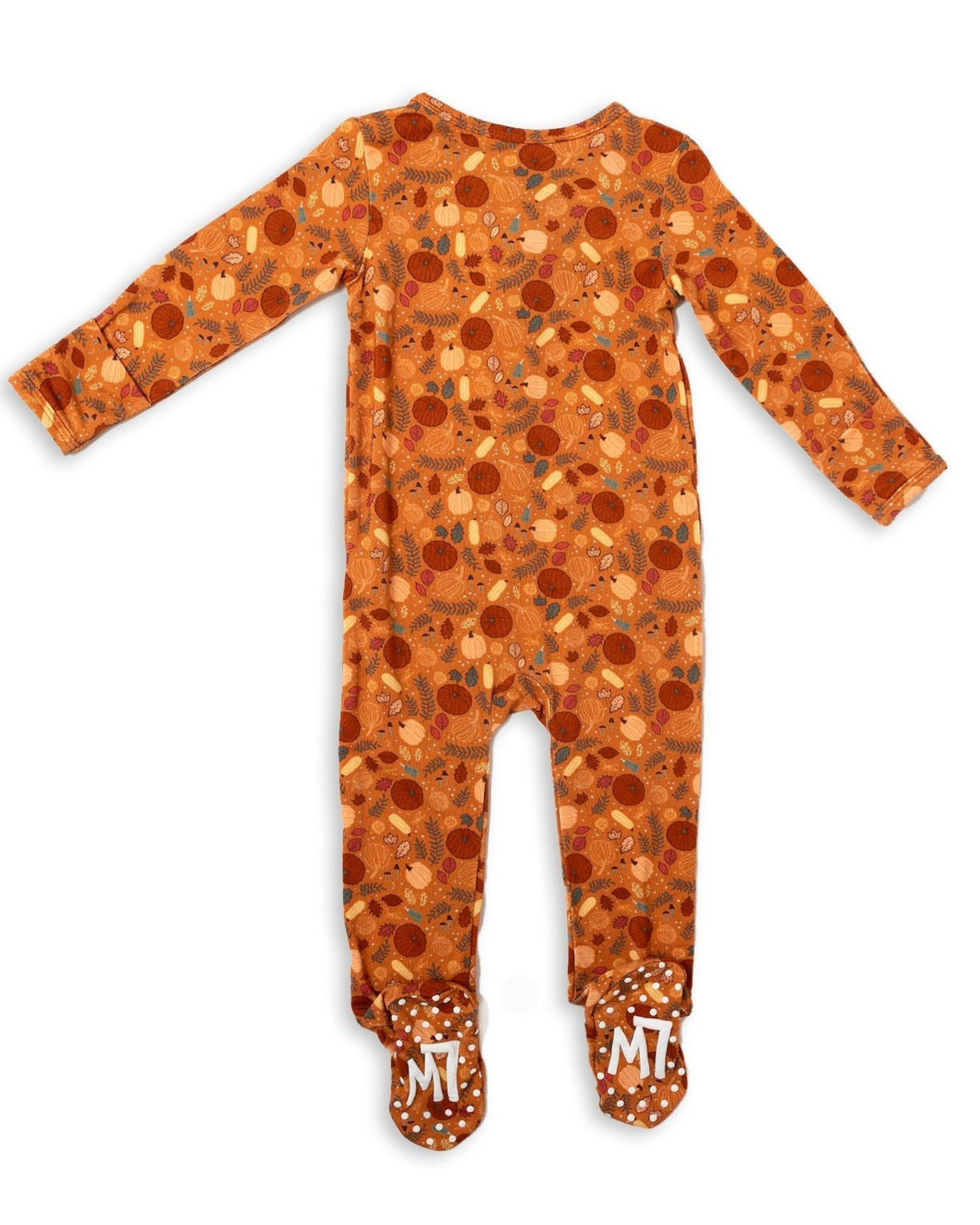 Fall Bamboo Zipper Footie