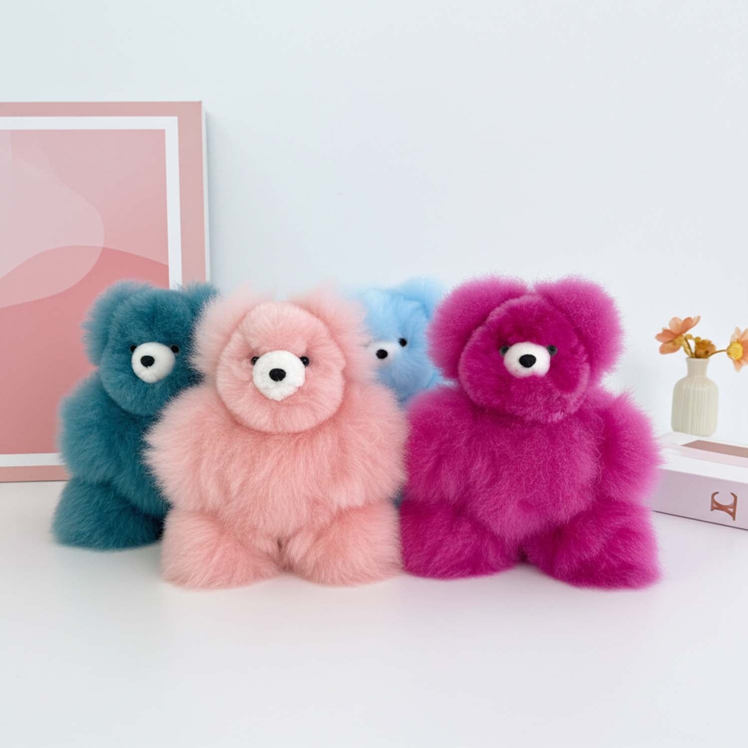 New! Fantasy Alpaca Stuffed Animal - Bear - Micro 7"