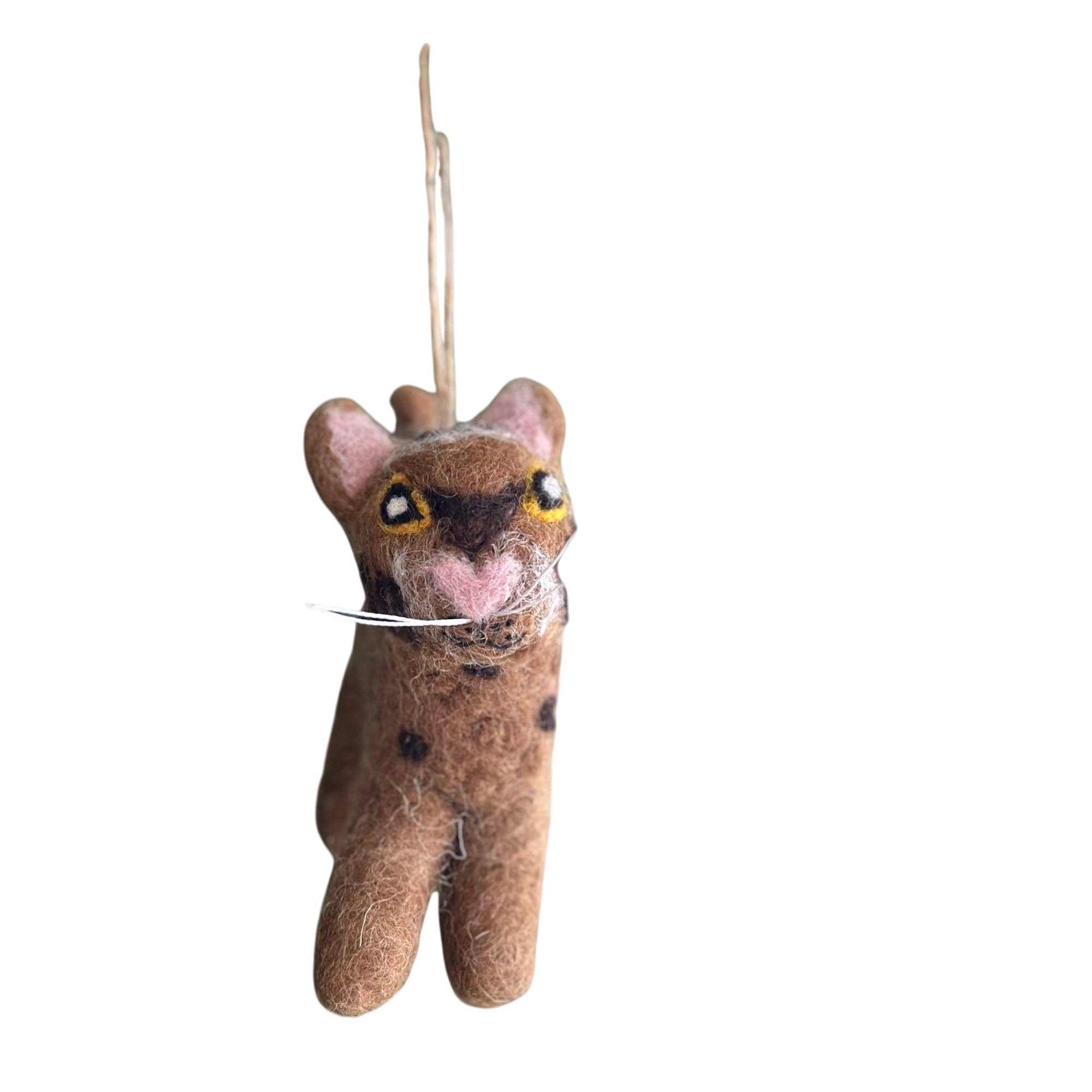 Felt Ornament - Playful Cat
