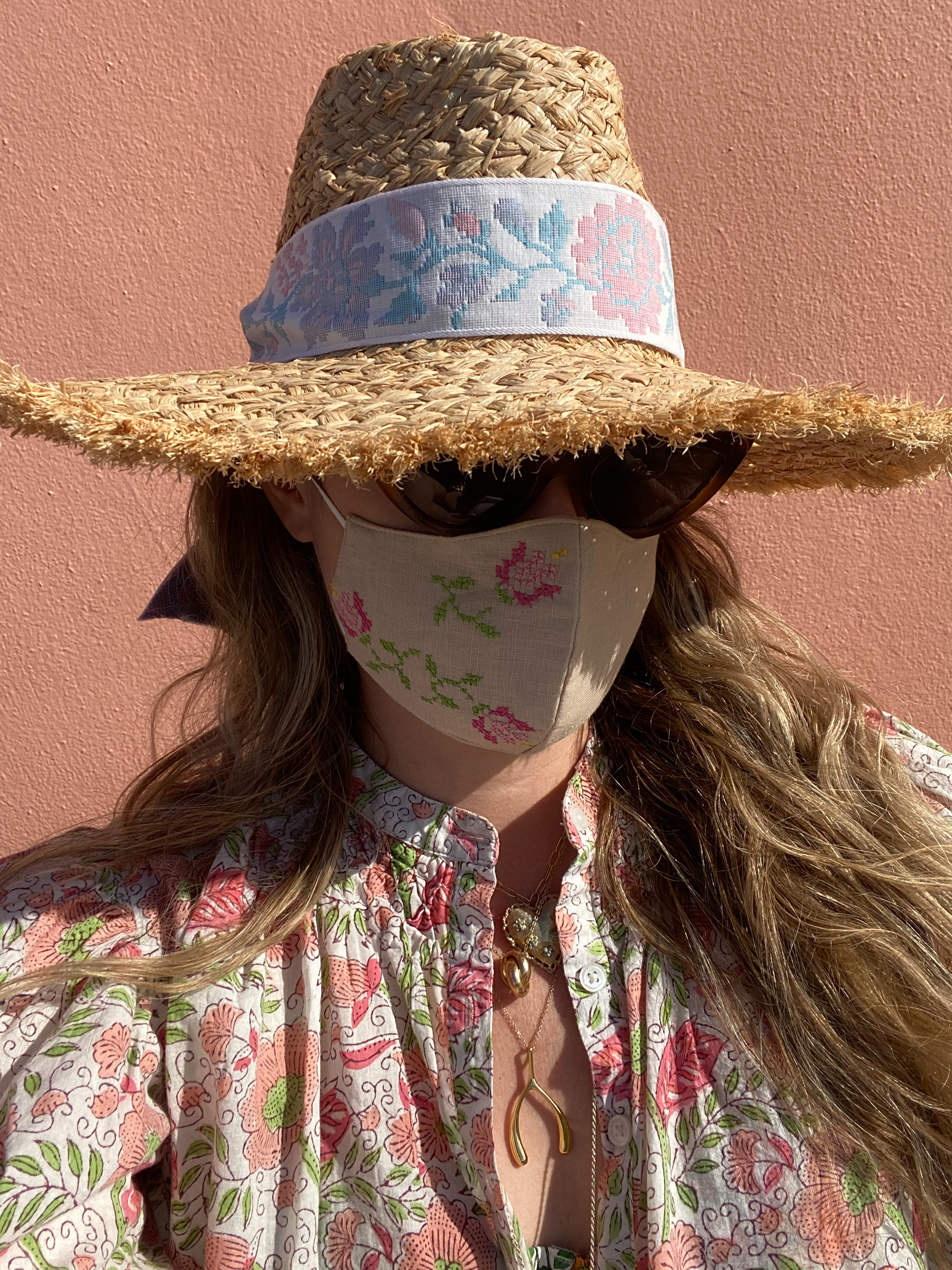 Vintage Pastel Floral Ribbon - Short