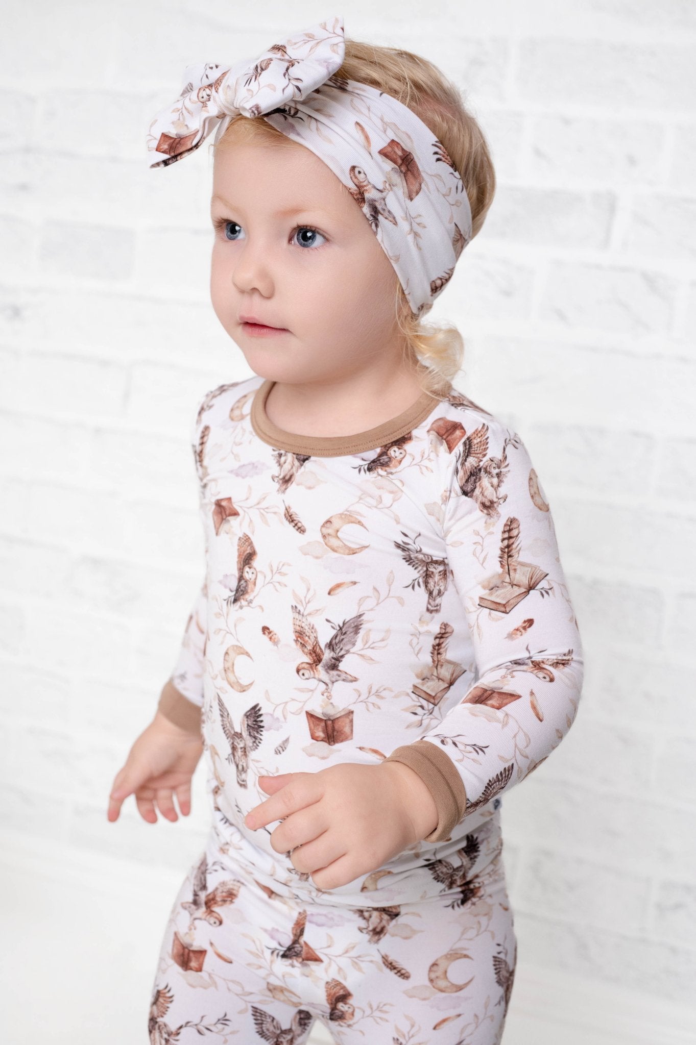 Feathers And Fables(owl)tencel™ Modal Long Sleeve Pj's