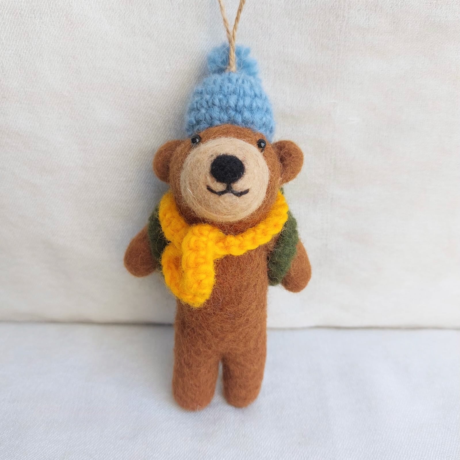 Felt Bear Trekking Ornament