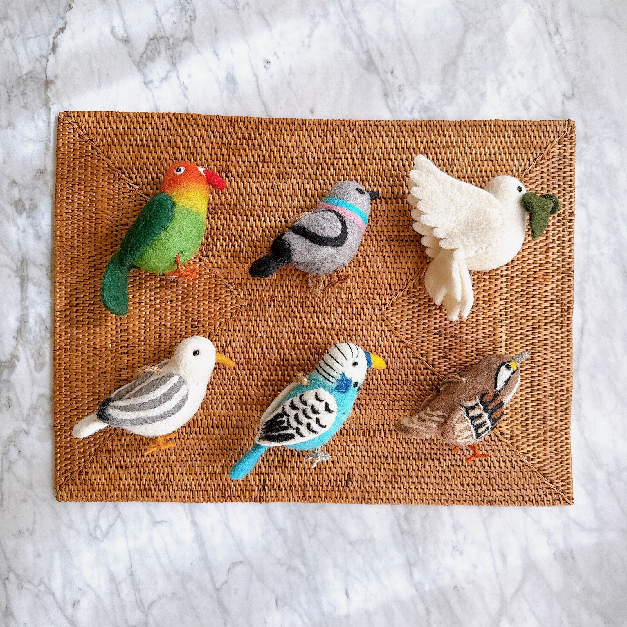 Felt Bird Ornaments - C Set