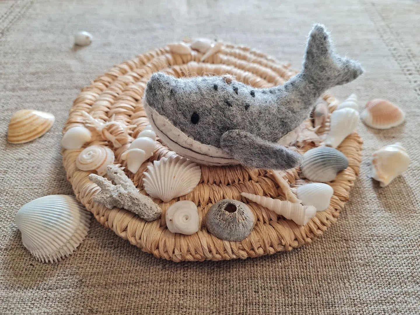 Felt Christmas Ornaments Set Of 2 - Whales