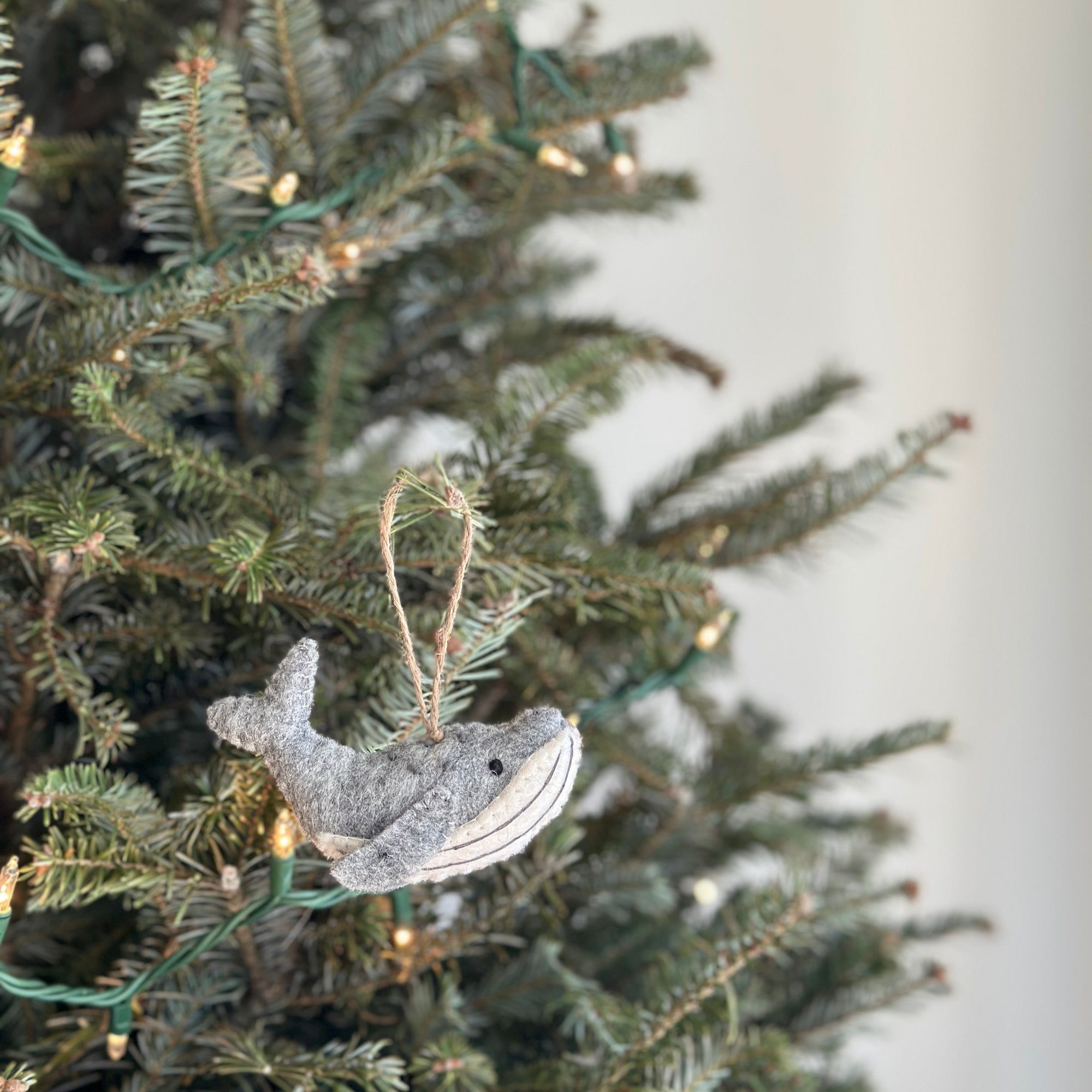Felt Christmas Ornaments Set Of 2 - Whales