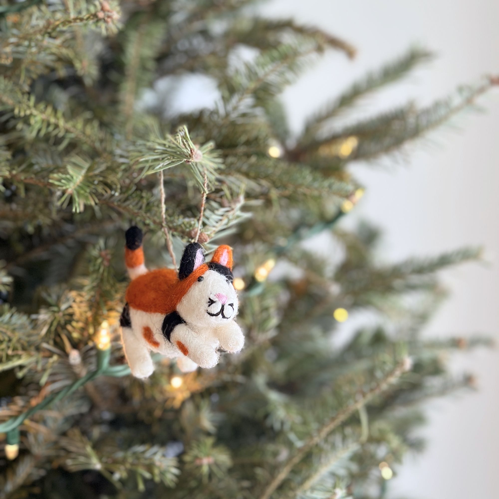 Felt Christmas Ornaments Set Of 4 - Cats