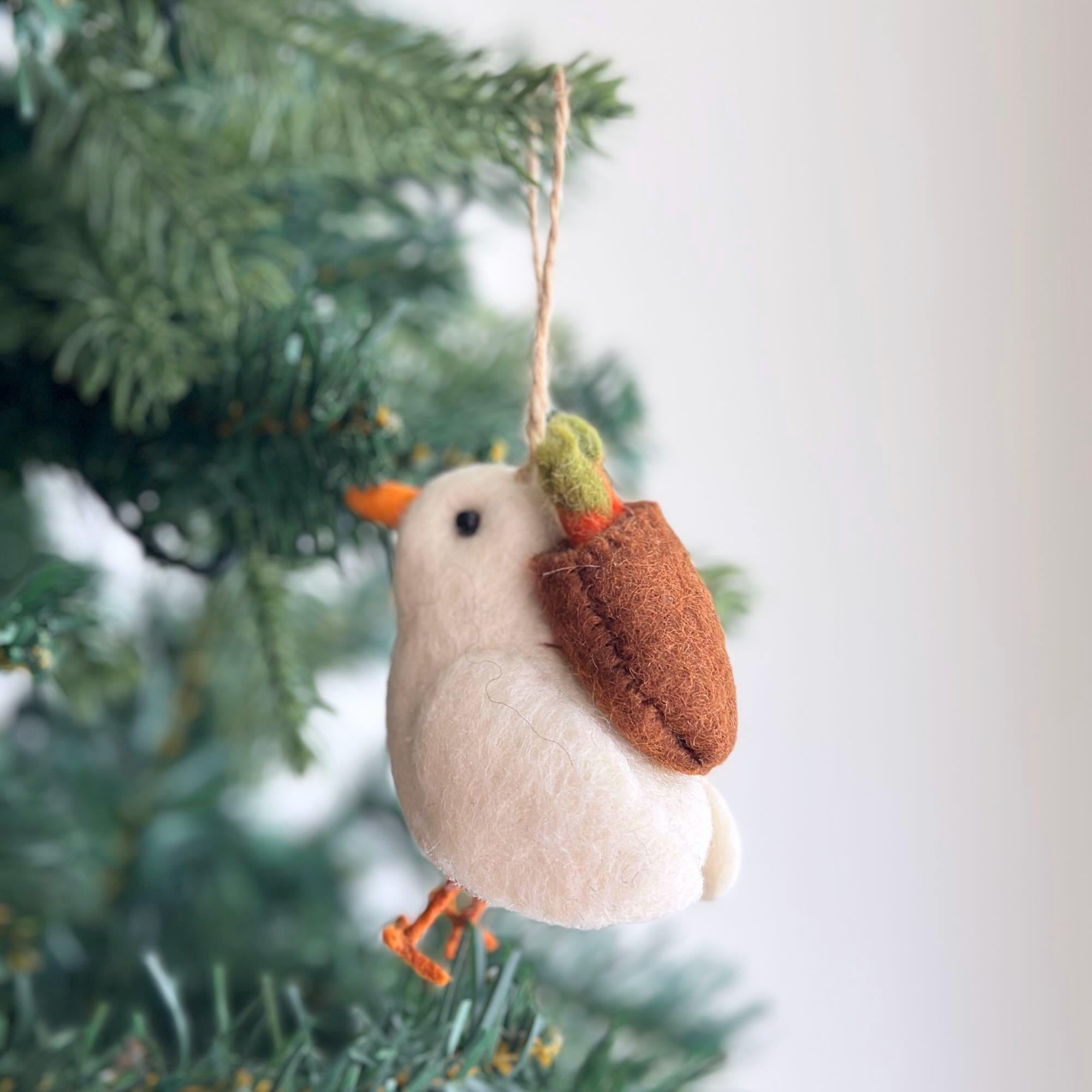 Felt Dove Carrying Carrot
