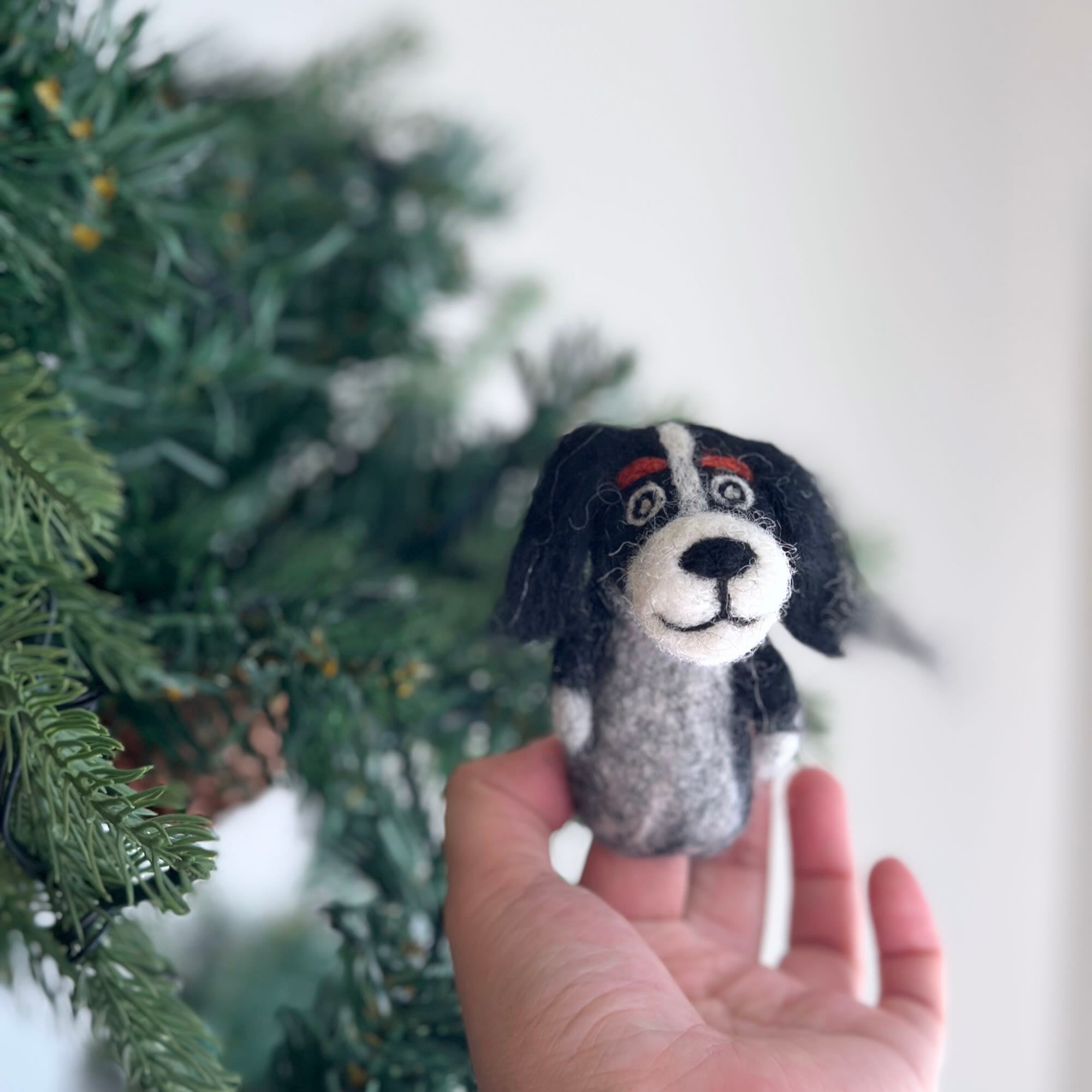 Felt Finger Puppets Set Of 2 - Cavalier King Charles Spaniel