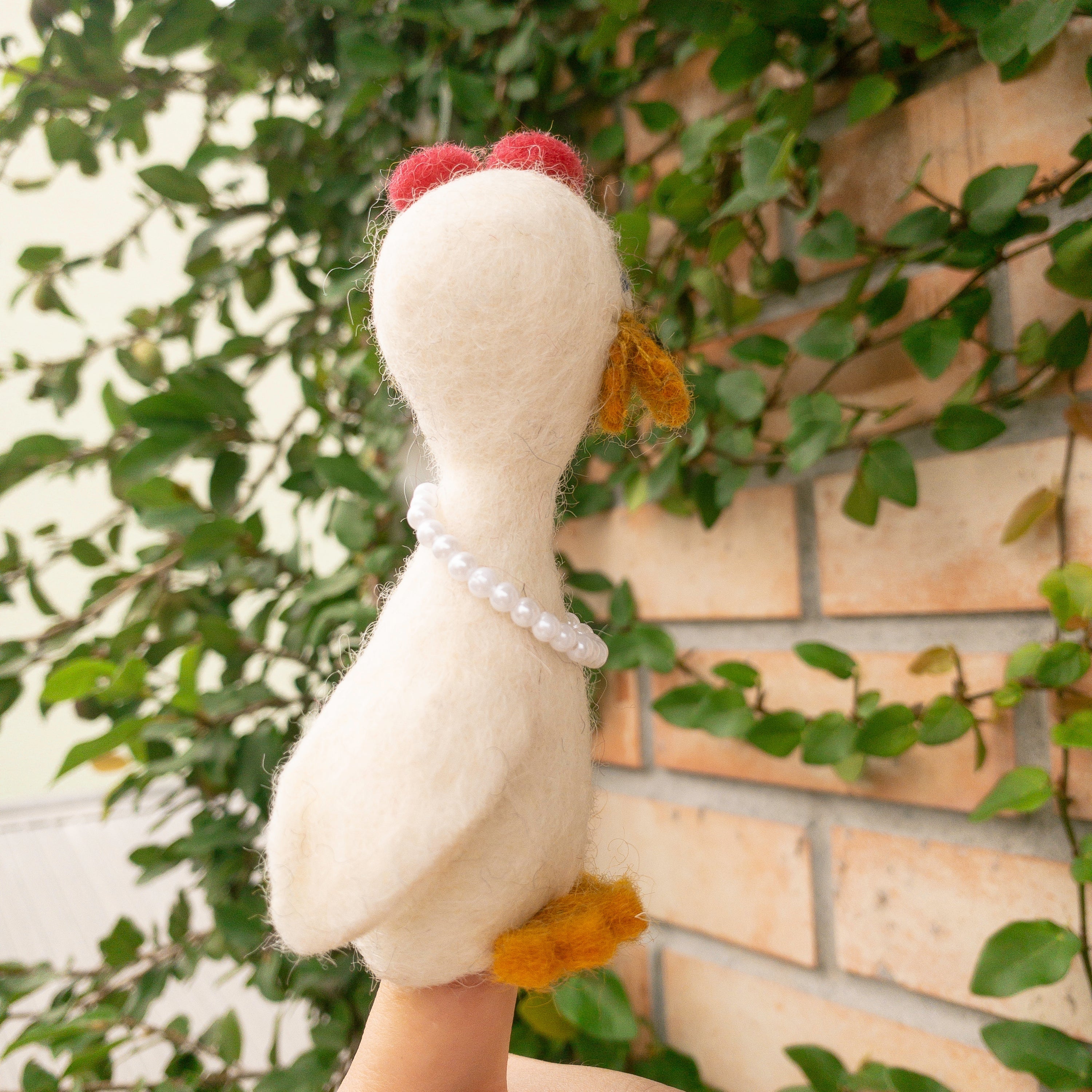 Felt Finger Puppets Set Of 2 - Duck Couple On Honeymoon