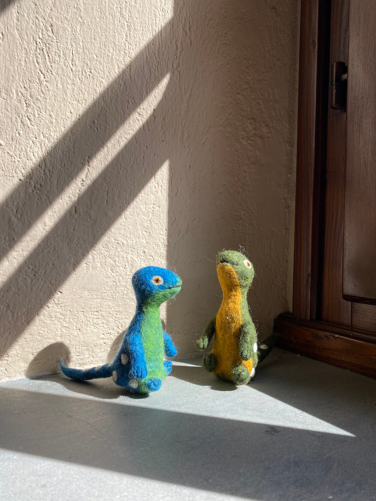 Felt Finger Puppets Set Of 3 - Dino Brothers