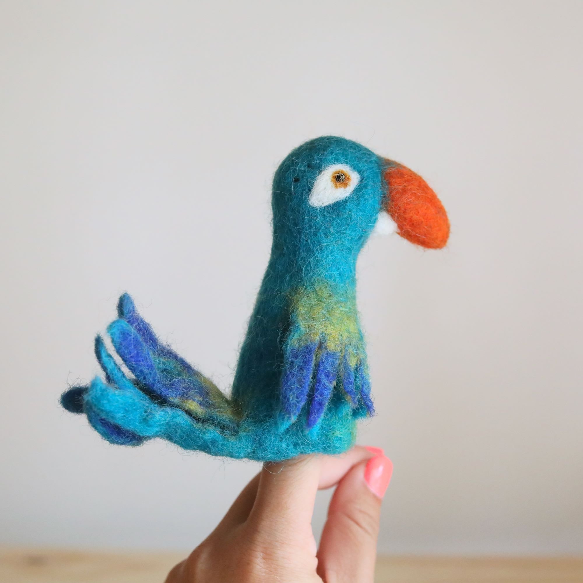 Felt Finger Puppets Set Of 5 - Birds