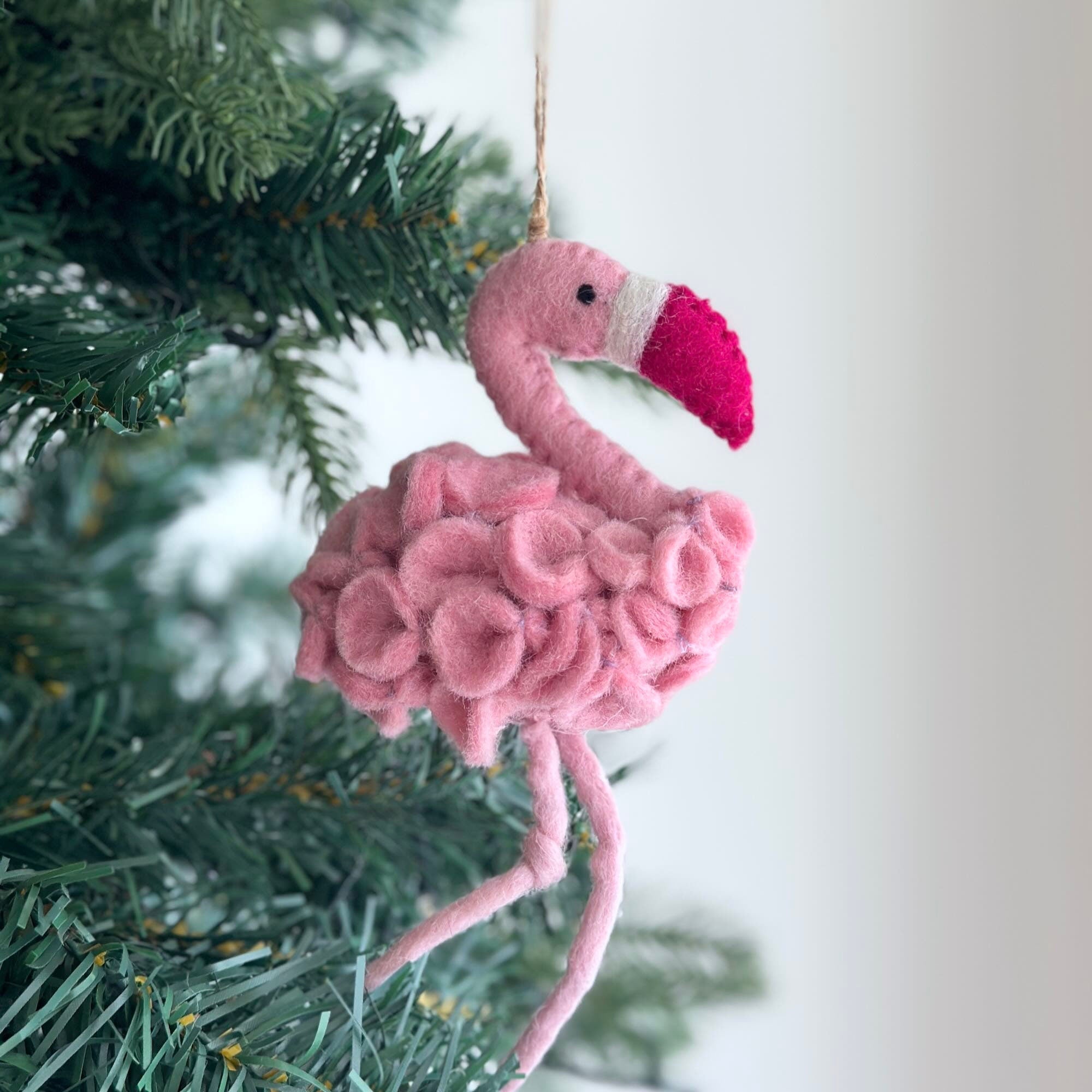 Felt Flamingo Ornament