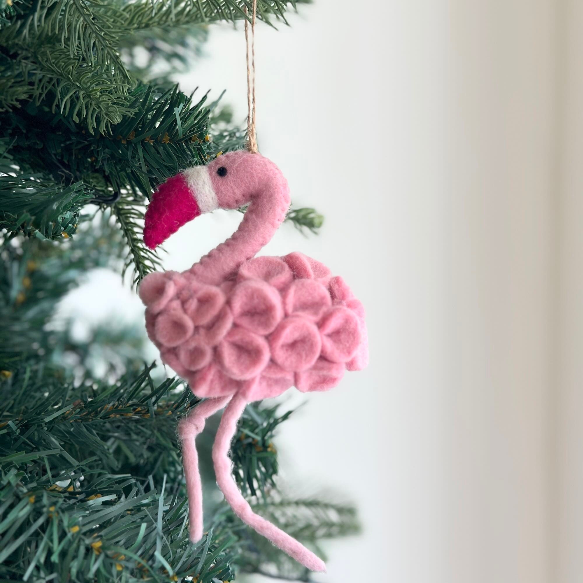 Felt Flamingo Ornament