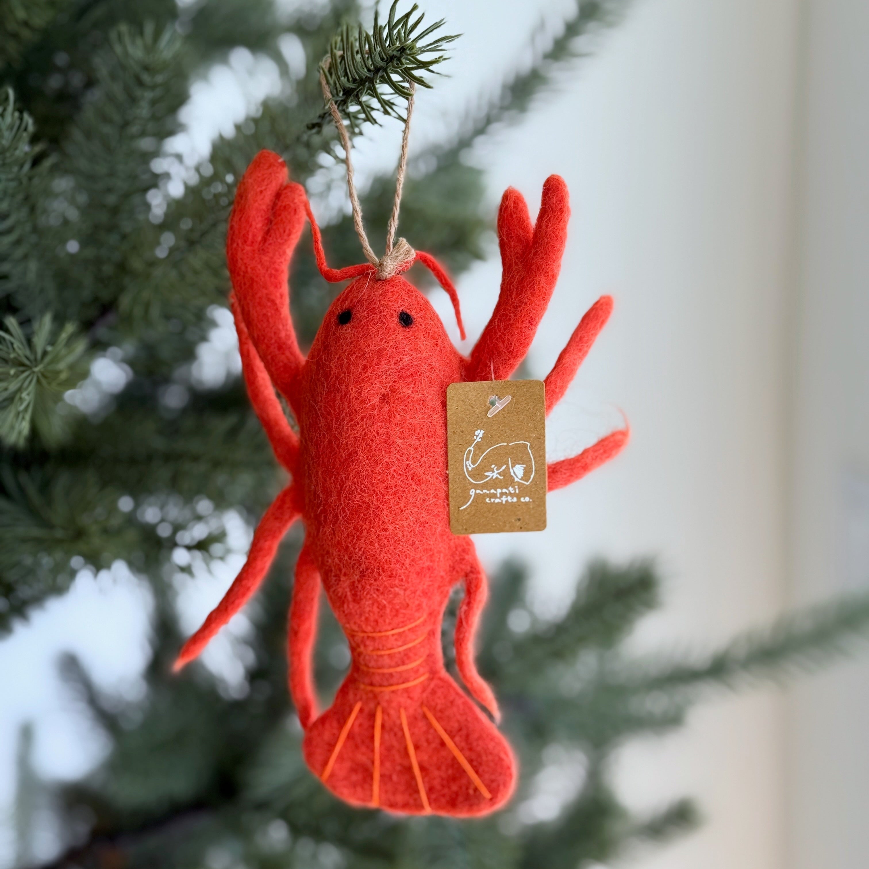 Felt Lobster Ornament