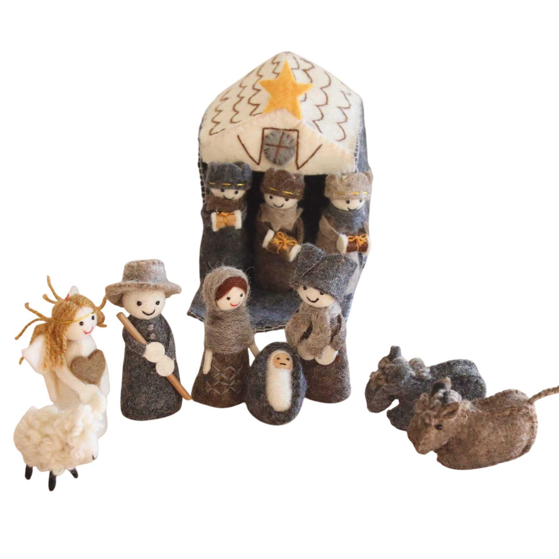 Finger Puppet Story Set—nativity Scene