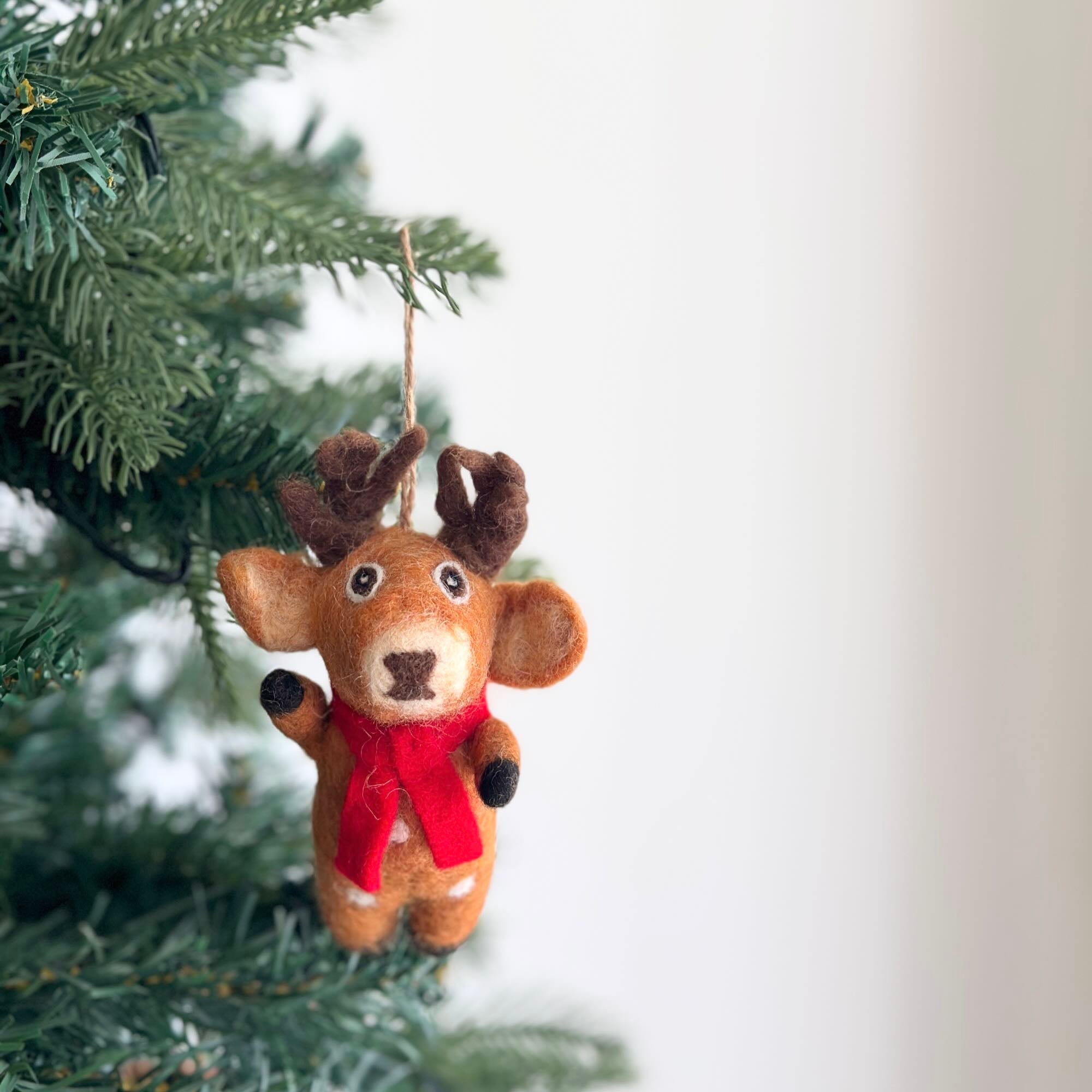 Felt Ornament - Cute Christmas Reindeer