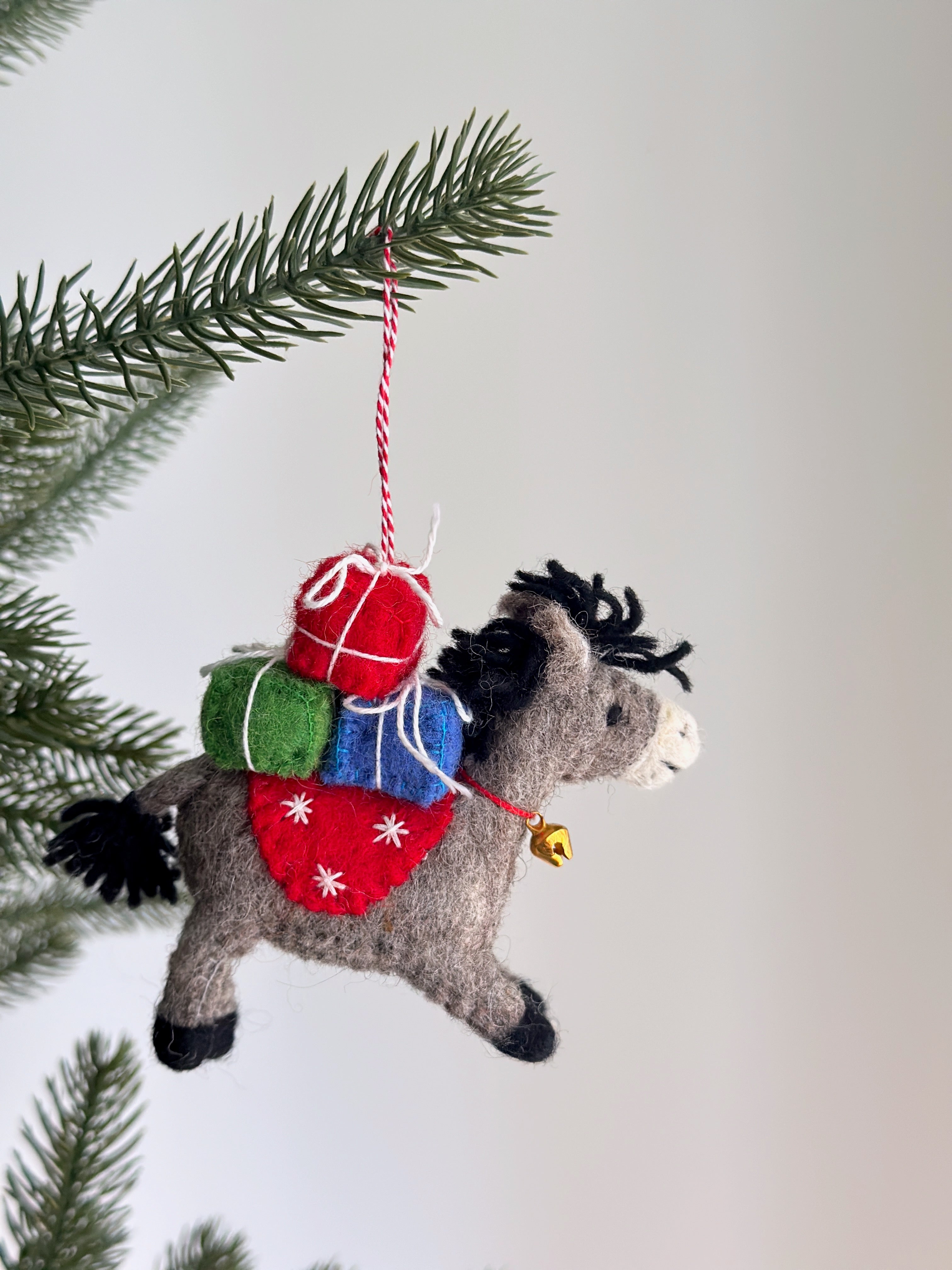 Felt Ornament - Donkey With Gifts