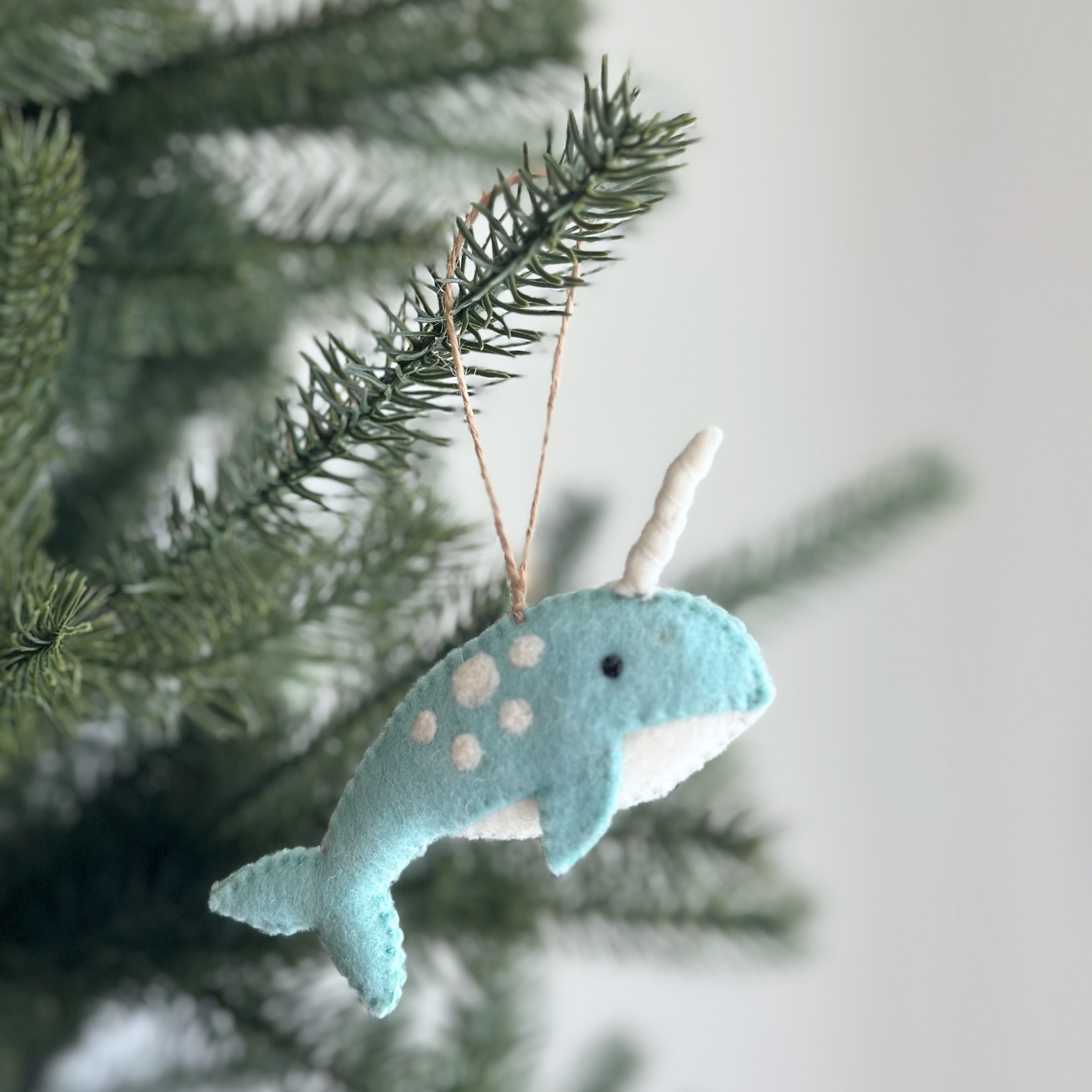Felt Ornament Set Of 3 - Narwhal