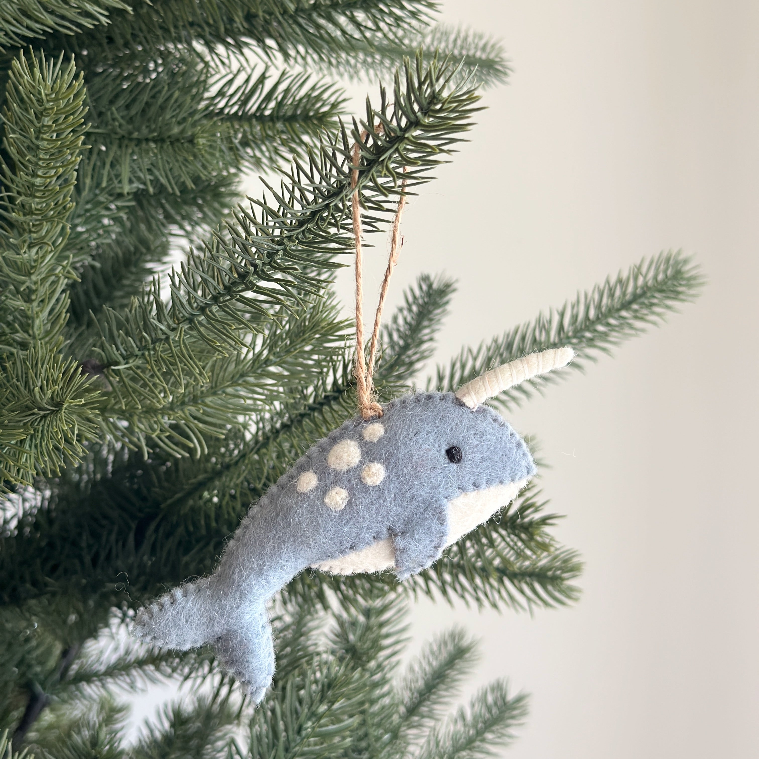 Felt Ornament Set Of 3 - Narwhal