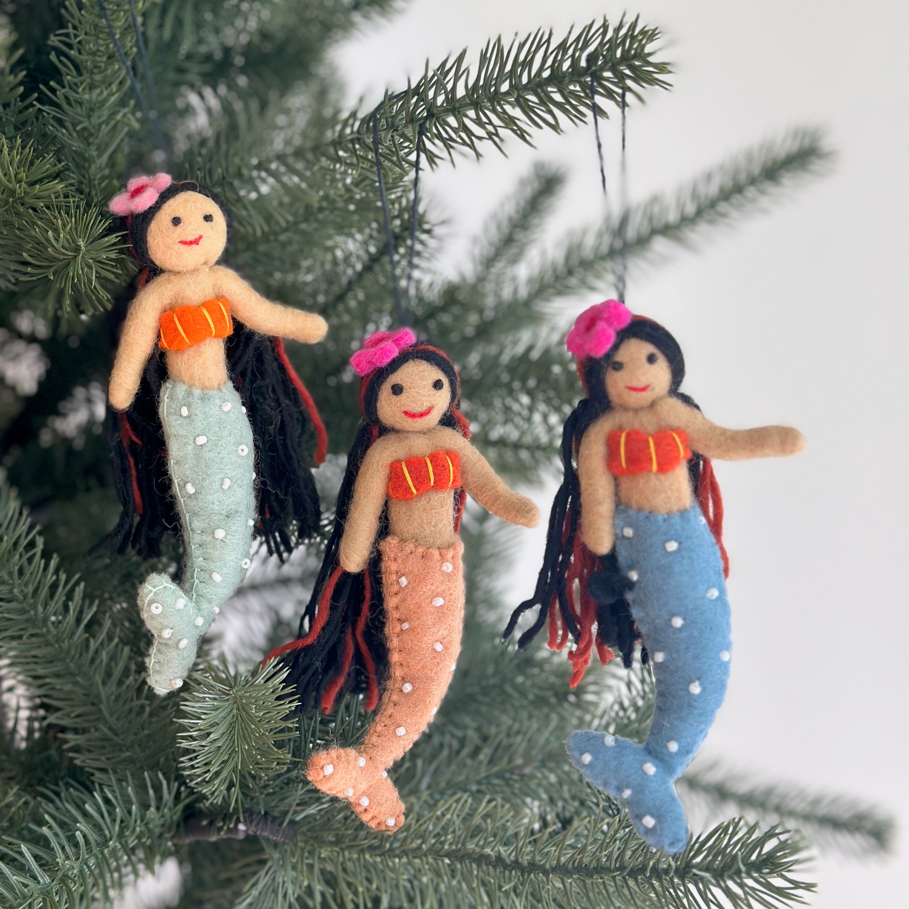Felt Ornament - Silk Sea Mermaid