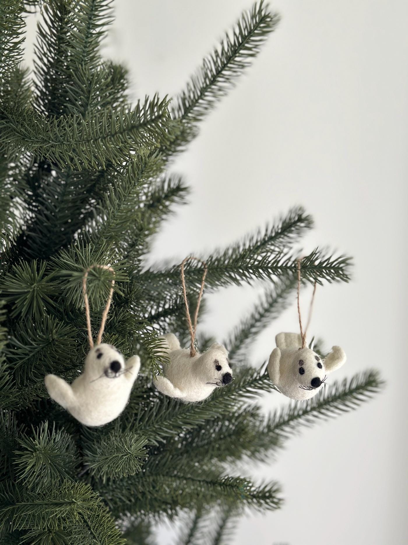 Felt Seal Ornament Set Of 3