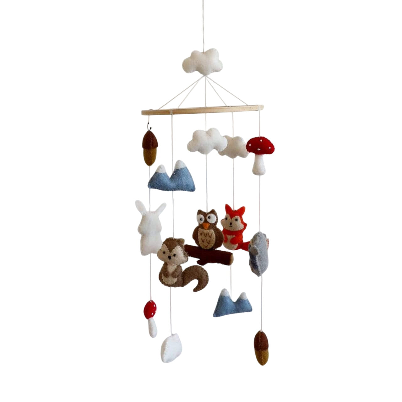 Felt Woodland Animal Baby Mobile
