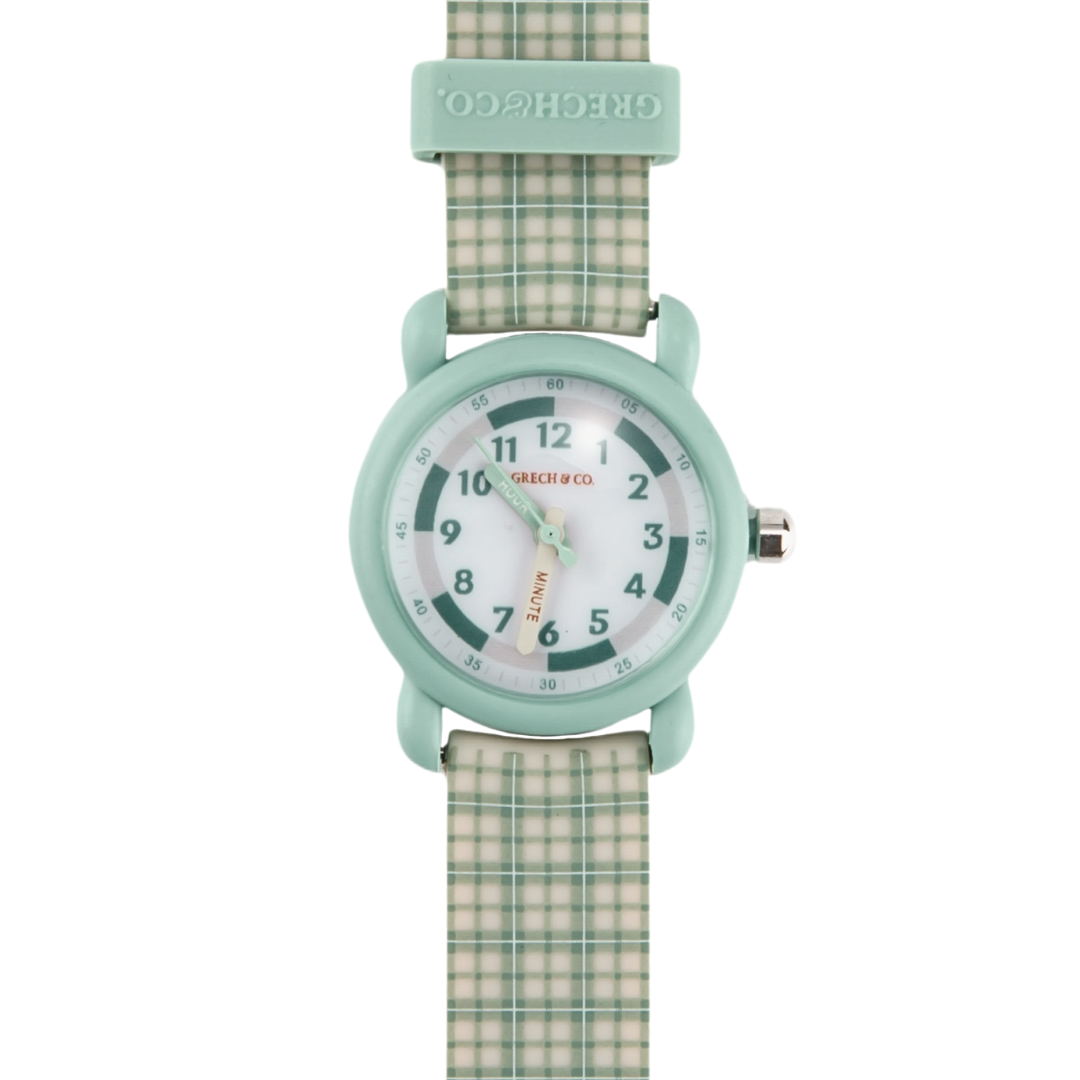 Classic Watches | Silicone + Stainless Steel | Fern Plaid