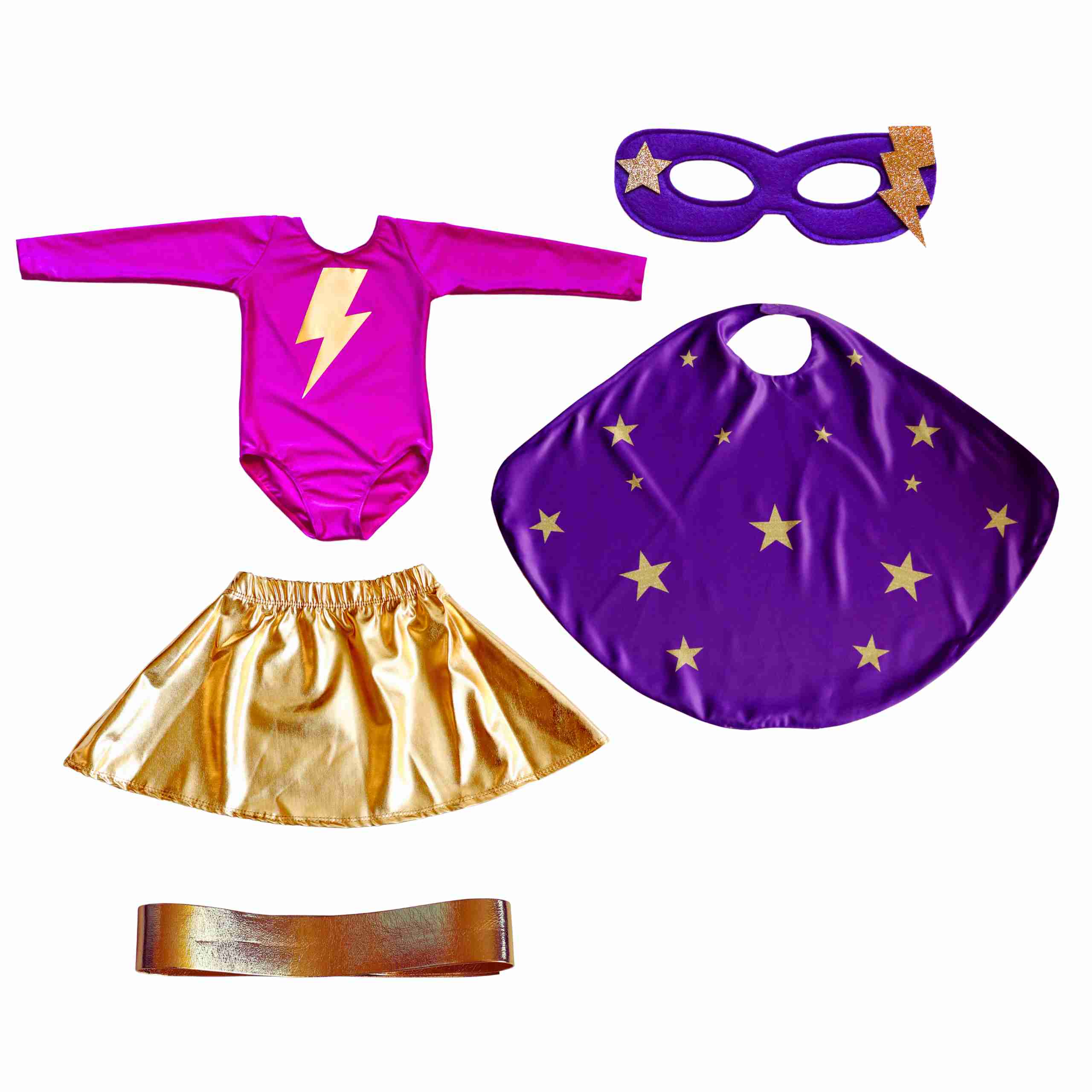 Superhero Star Costume Set, Pink/purple