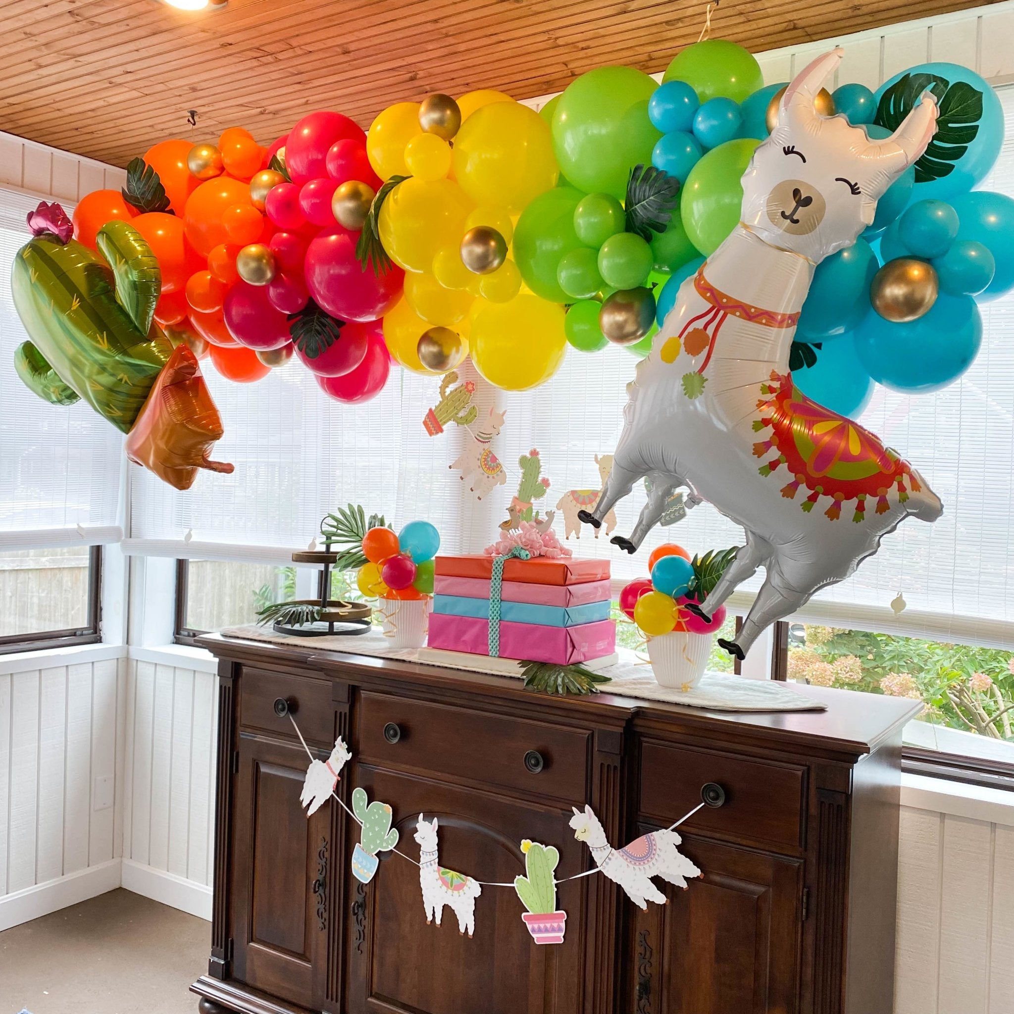 Neon Tropical Fiesta Balloon Garland Kit