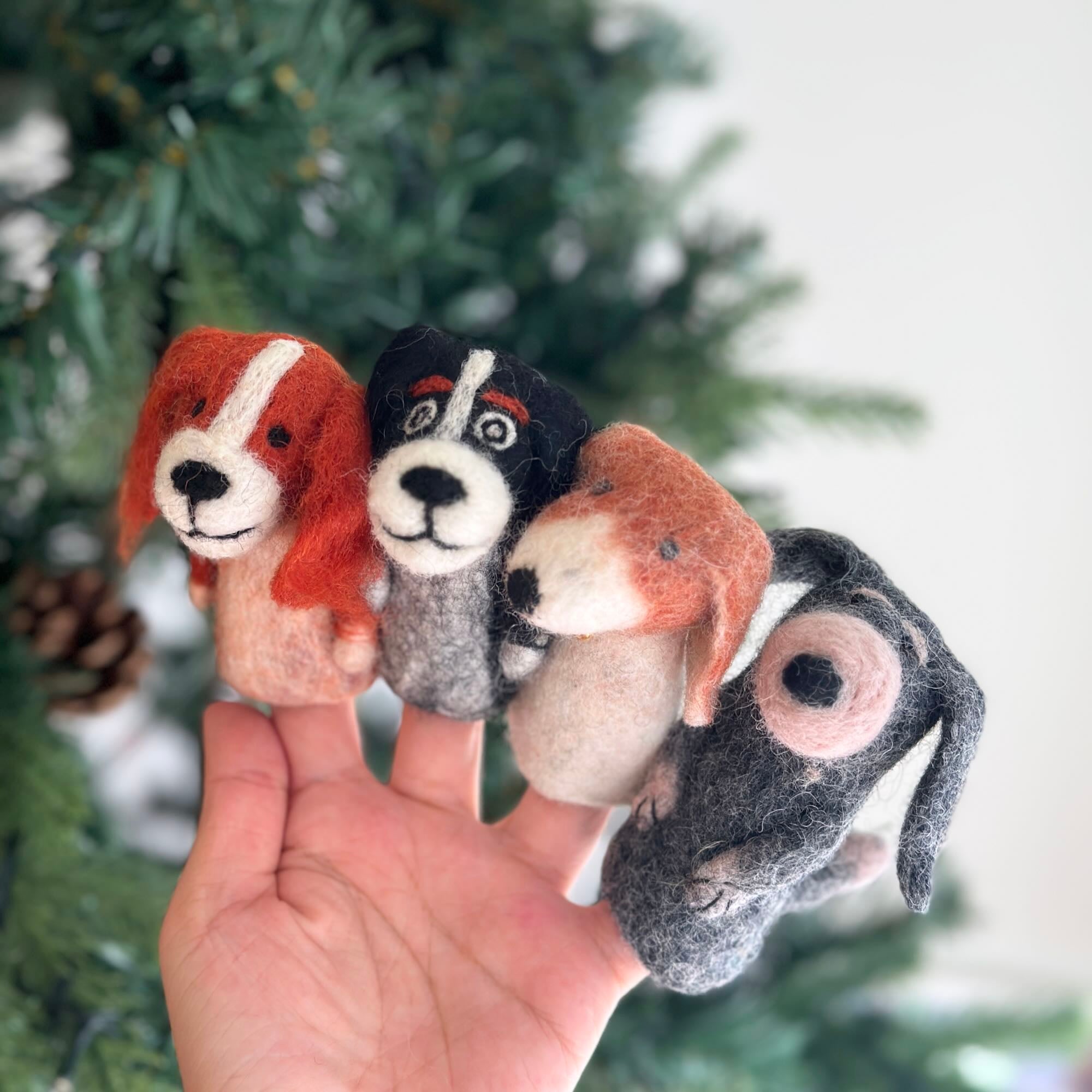 Finger Puppet - Assorted Dogs (4pcs)