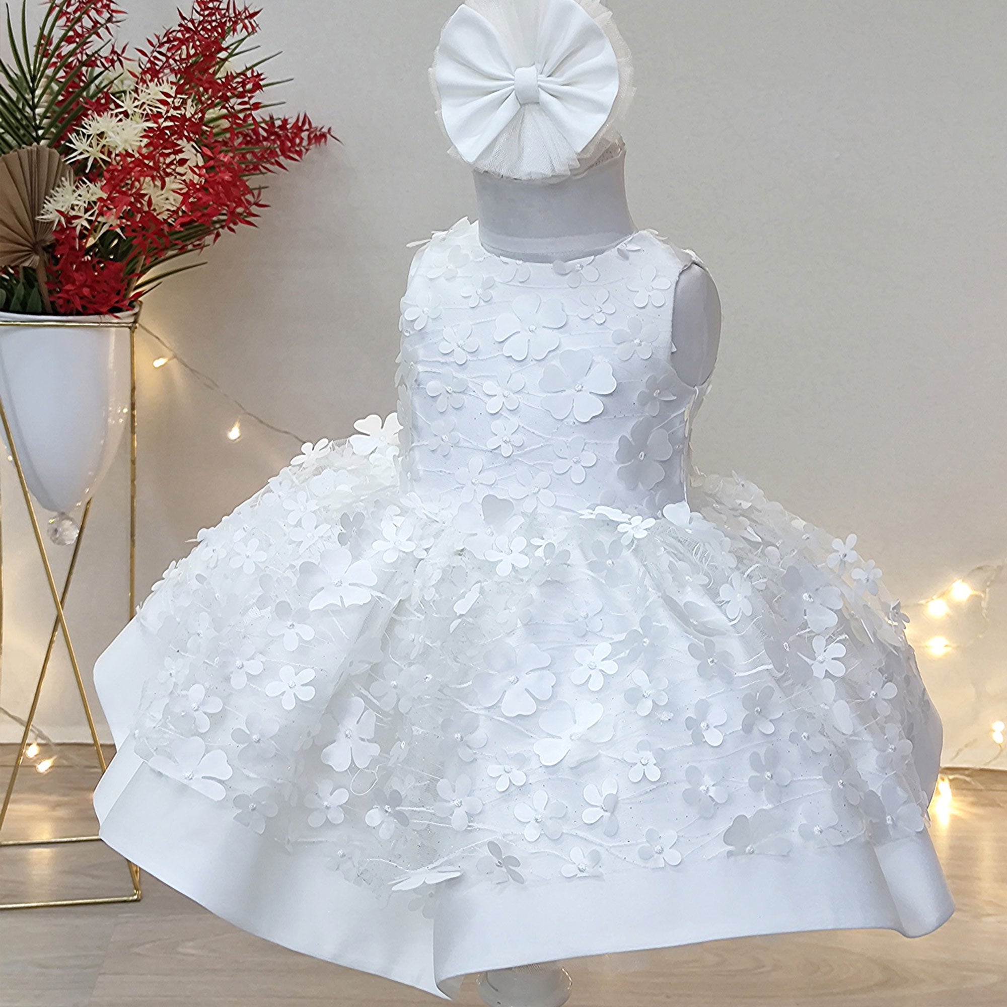 Fiona White Party Dress