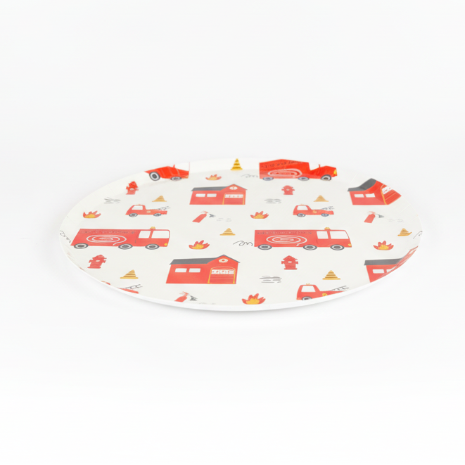 Firetruck Dessert Plates 8" (8 Pack)