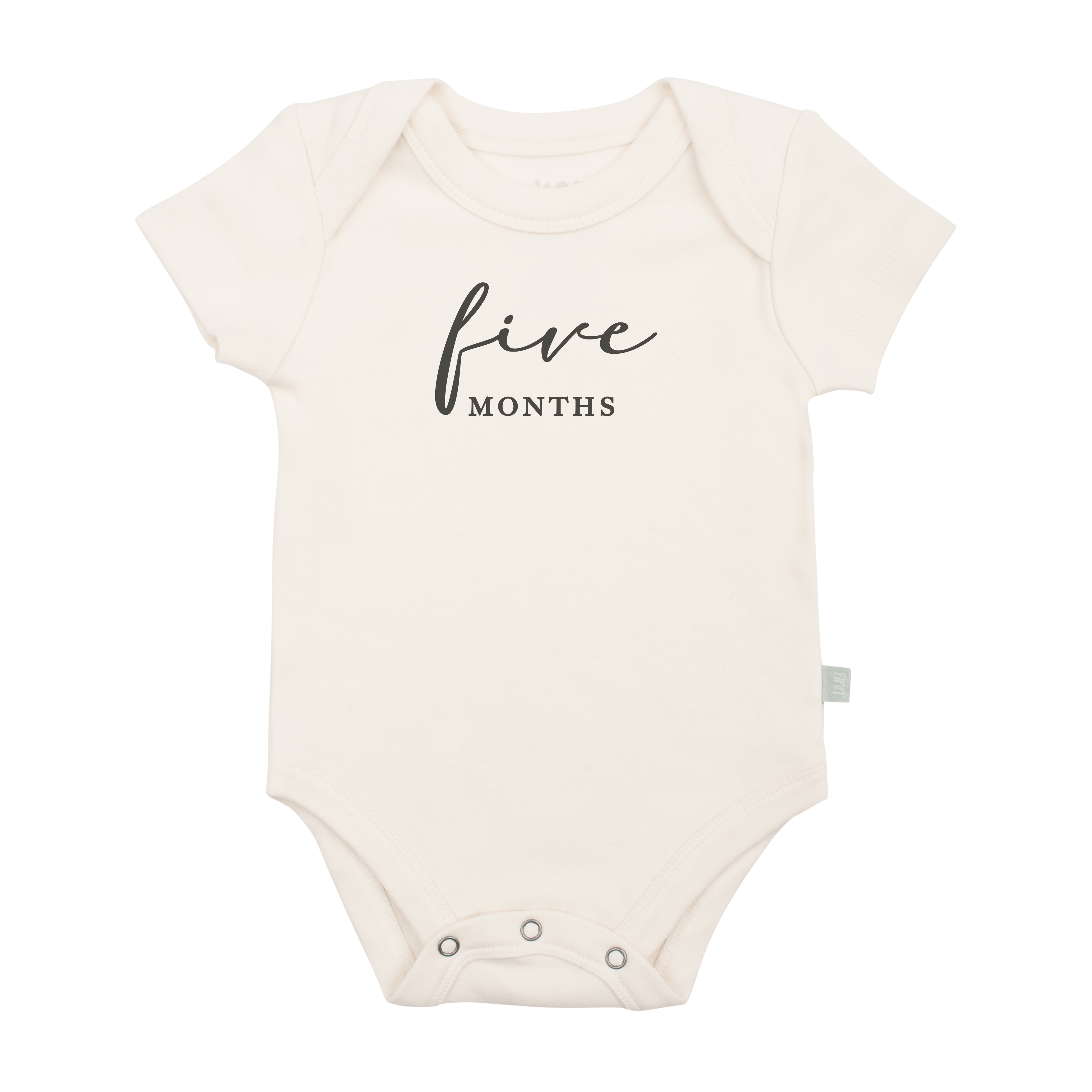 Graphic Bodysuit | Five Months Milestone Charcoal