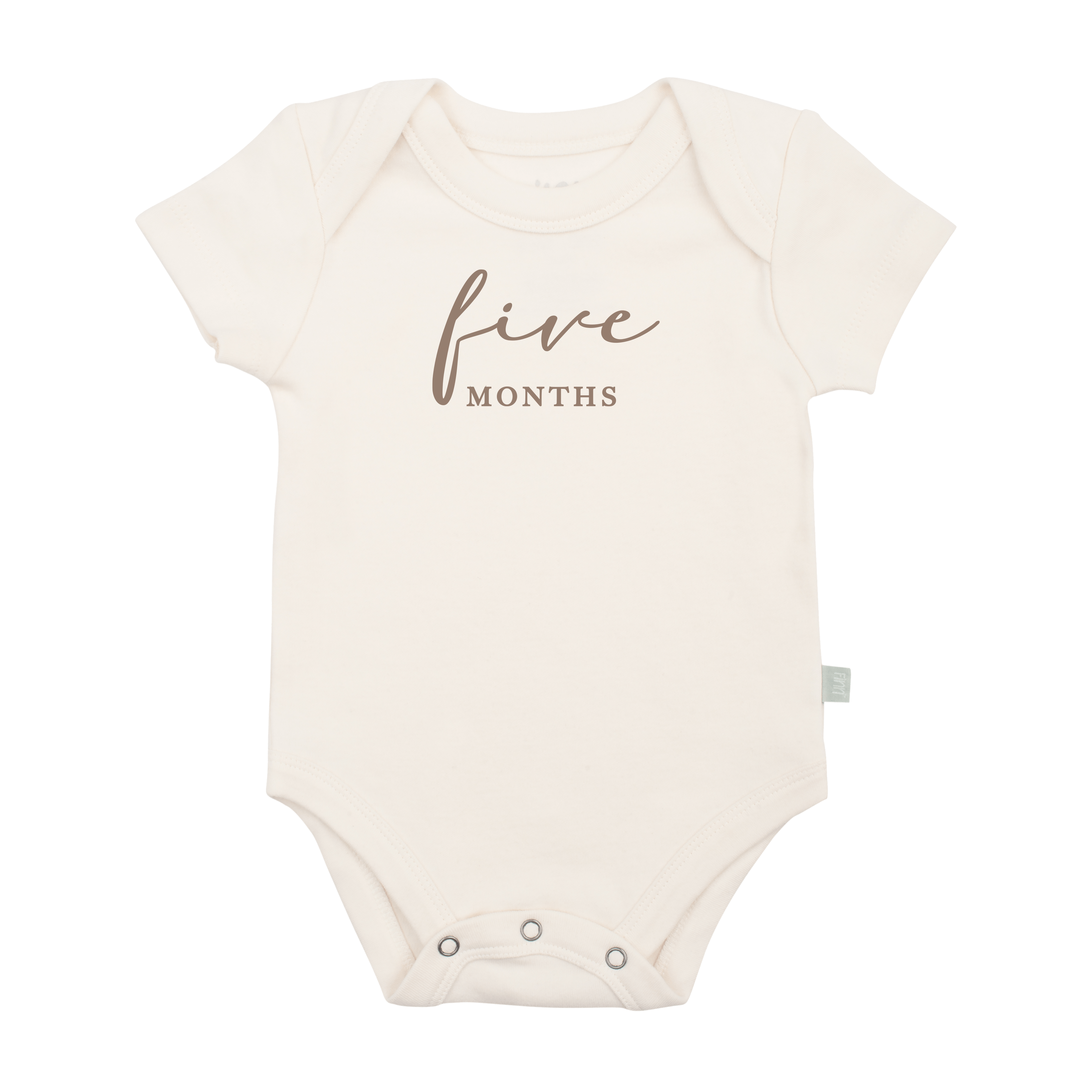 Graphic Bodysuit | Five Months Milestone Taupe