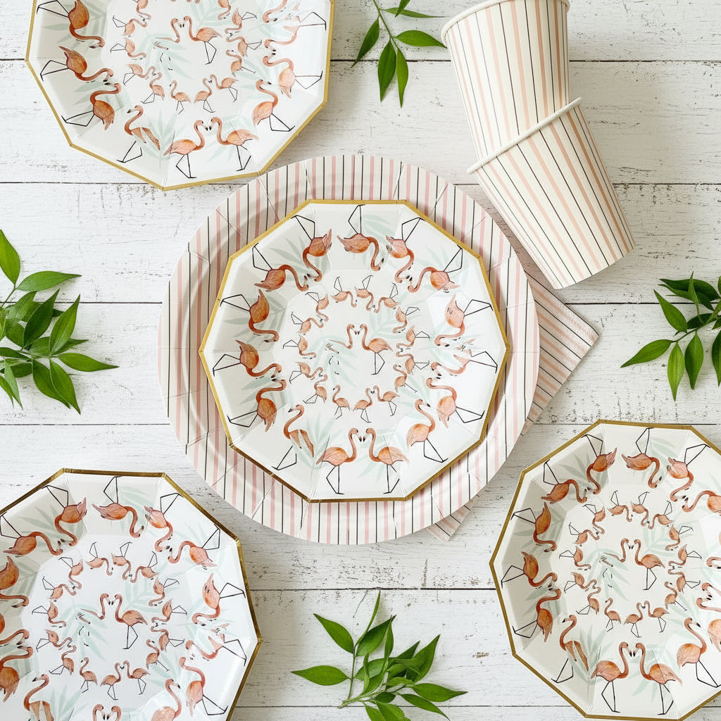 Flamingo Small Plates (set Of 8)