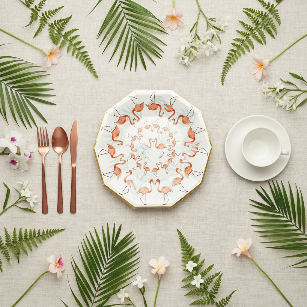 Flamingo Small Plates (set Of 8)