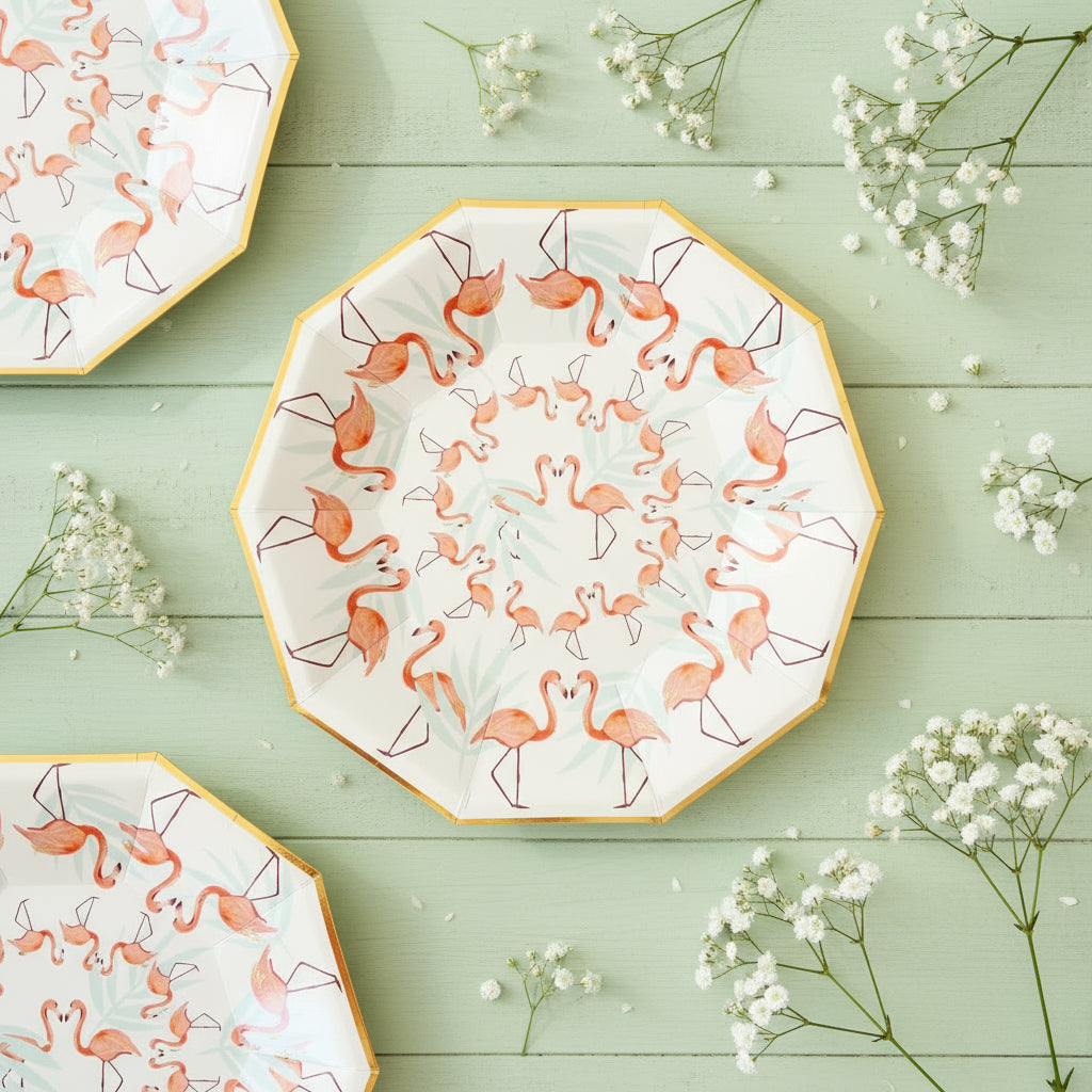 Flamingo Small Plates (set Of 8)