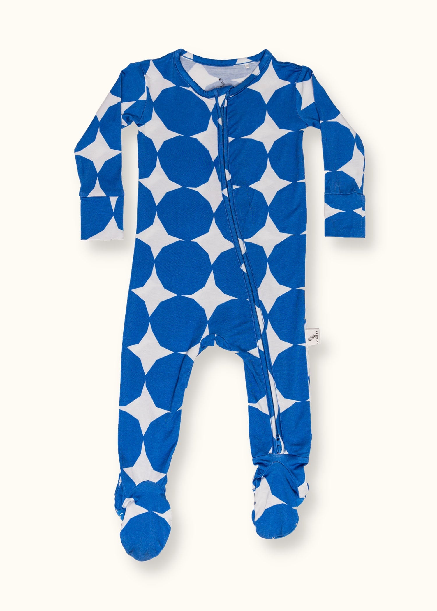 Blue Diamond Stars Footie Pajama by Loocsy