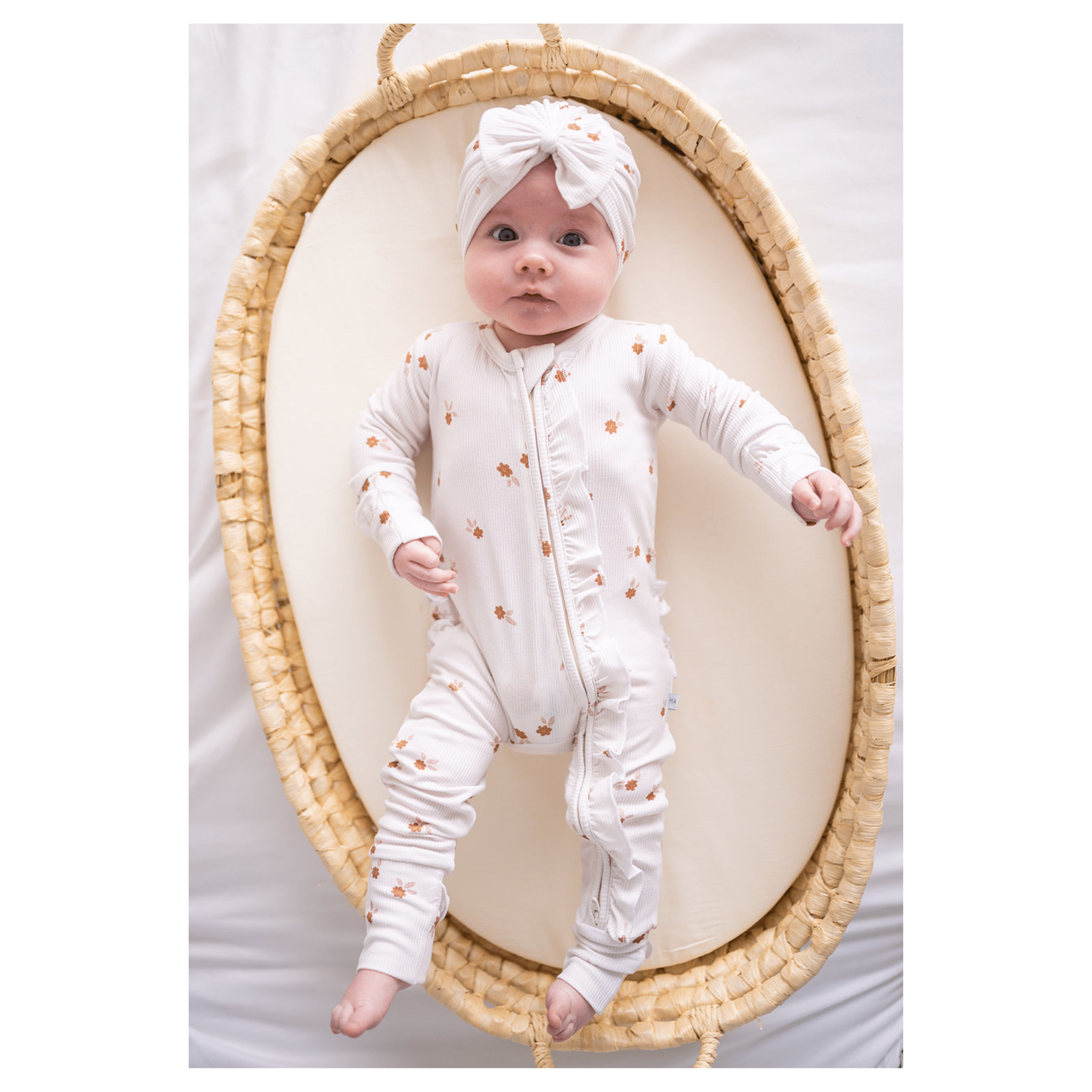 Ruffle Zipper One Piece - Fleur