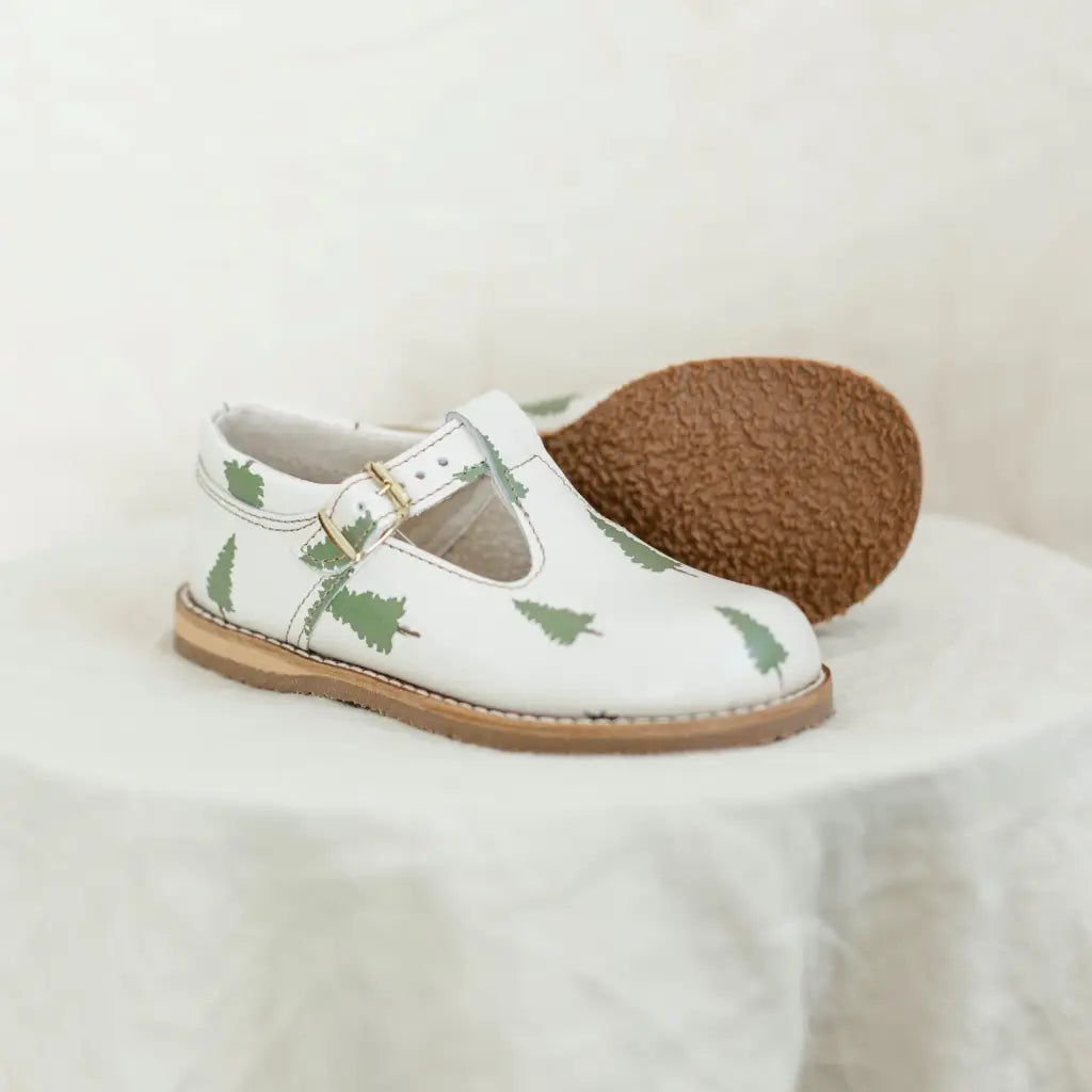 Flora T-strap - Evergreen Print