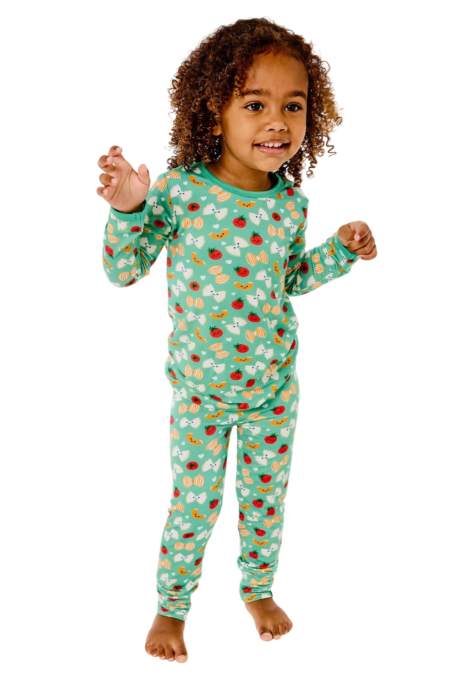 Long Sleeve Pajama Set - Pasta Night