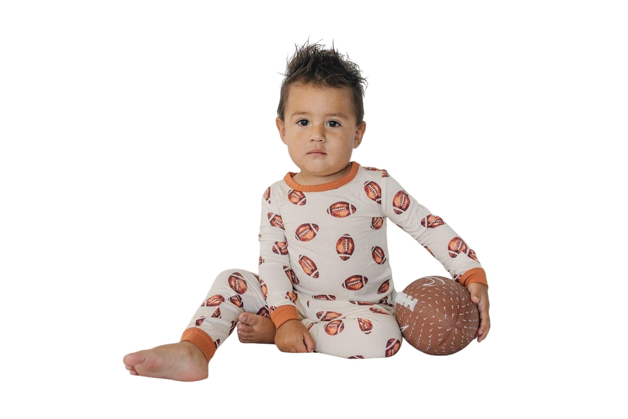 Football Print 2pc Pajama Set