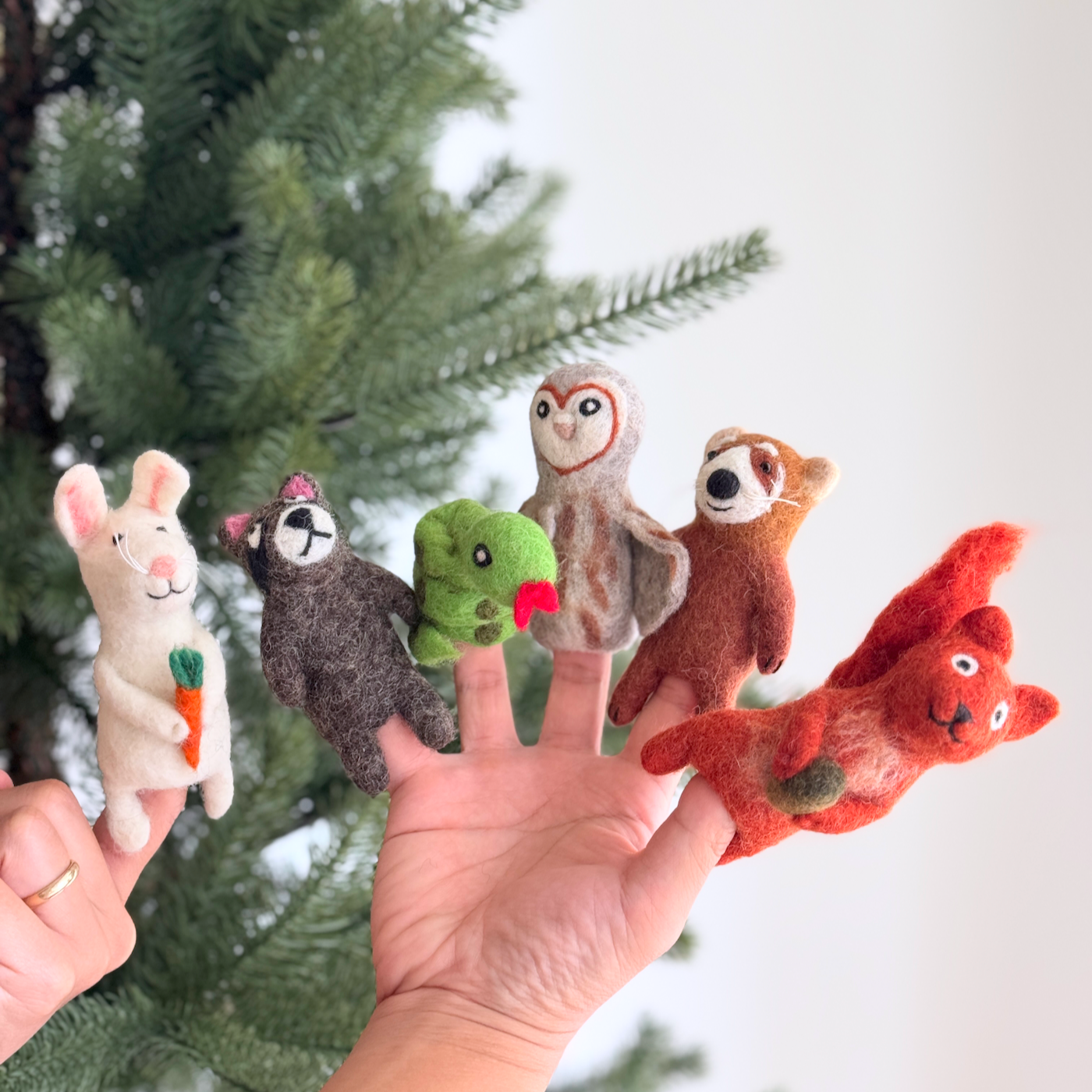Forest Animal Finger Puppet Set Of 6