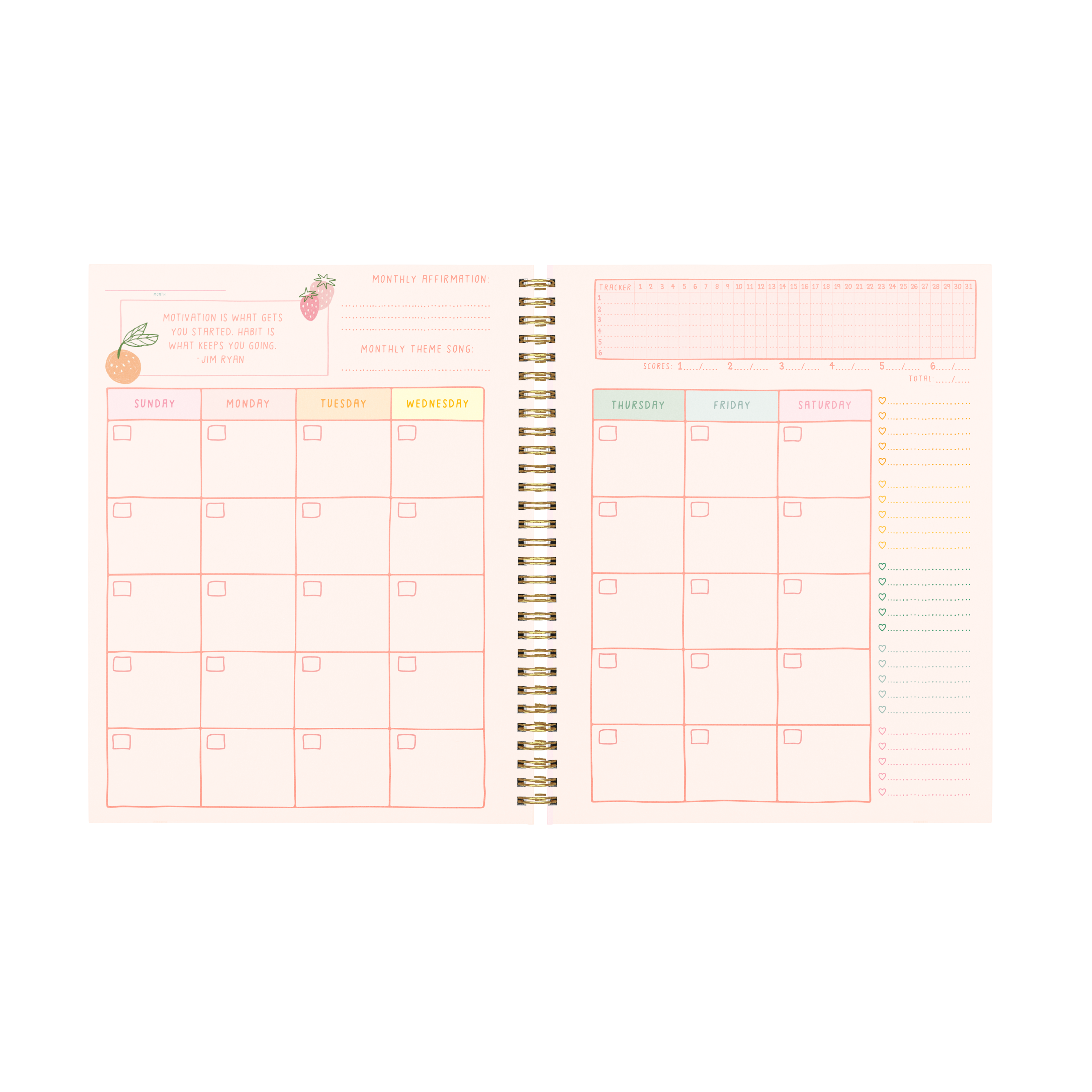 Undated Perpetual Goal Setting Planner
