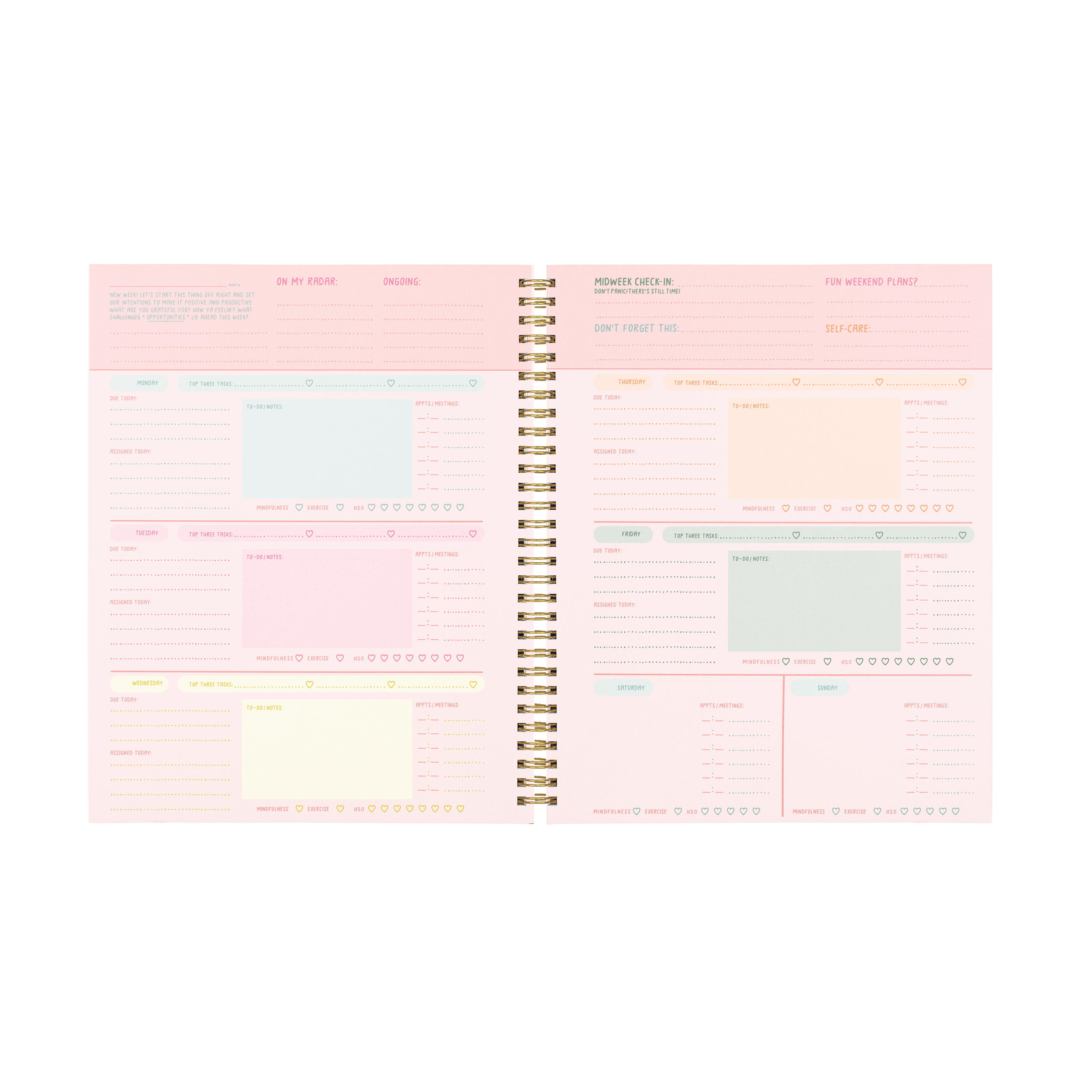 Undated Perpetual Goal Setting Planner