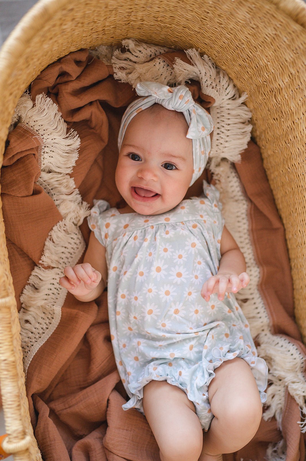 Fringe Swaddle Blanket - Caramel