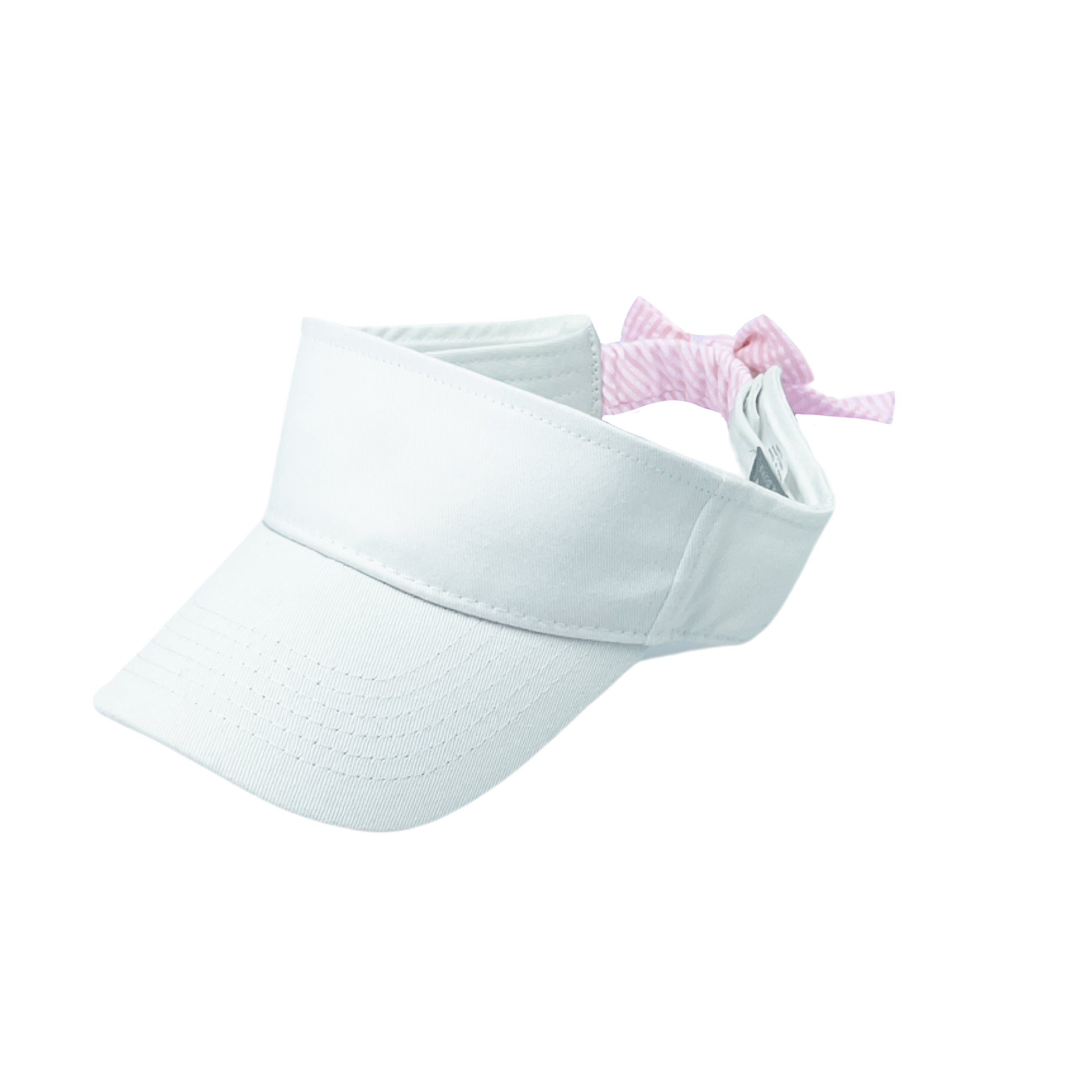 White Visor, Pink Bow (youth/junior) - Dropship