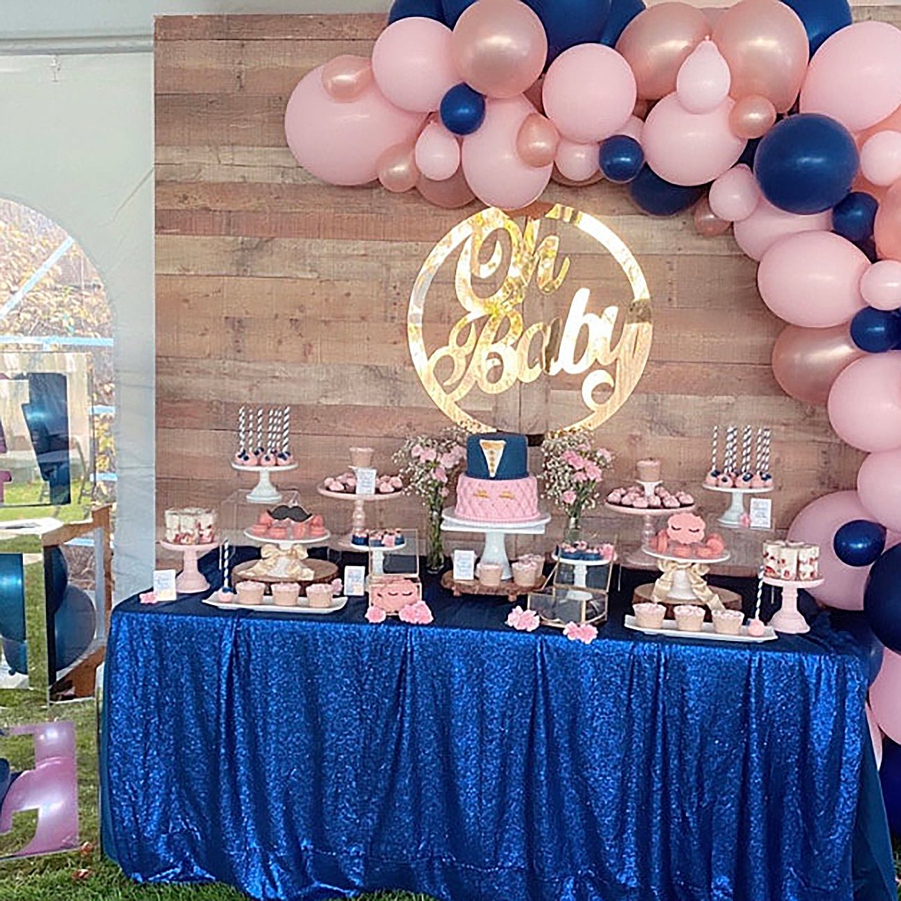 Rose Gold & Navy Balloon Garland Kit